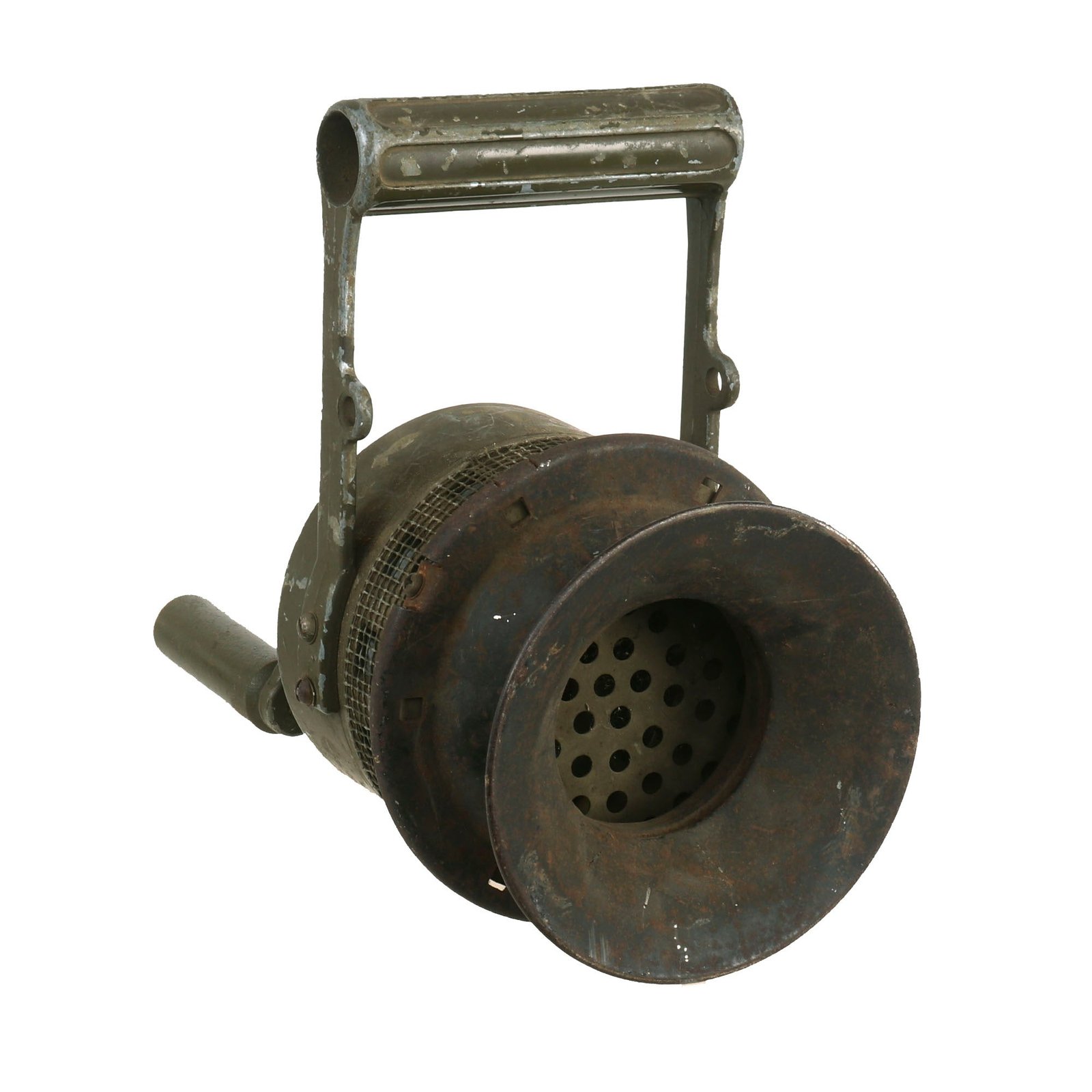 Buy Original U.S. WWII Hand Held Air Raid Siren by Federal Electric Company with Rare Front Horn Piece | Original Firearms Antique For Sale