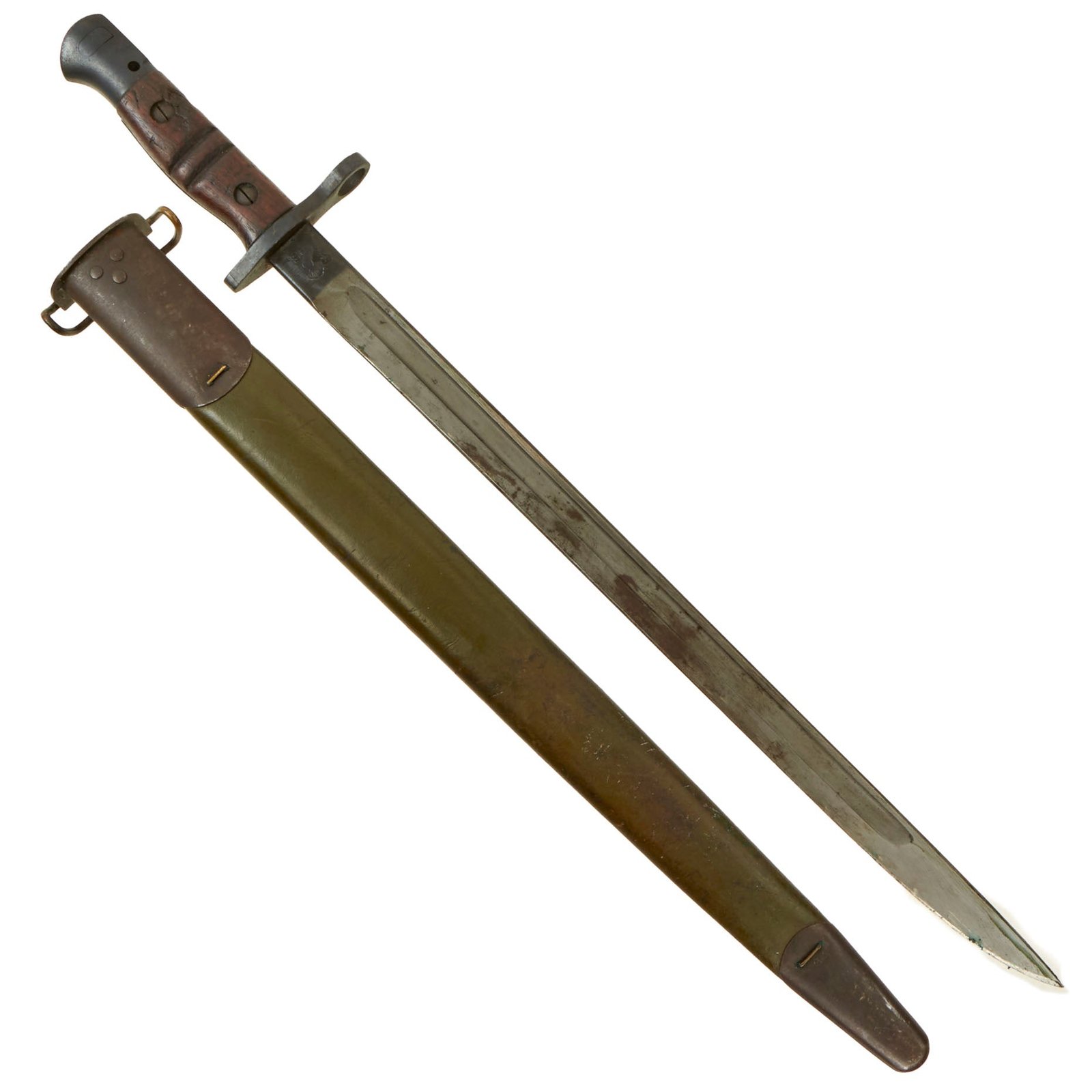 Buy Original U.S. WWI M1917 Enfield Rifle & Trench Gun Bayonet by Winchester with Scabbard - Dated 1917 | Original Firearms Antique For Sale