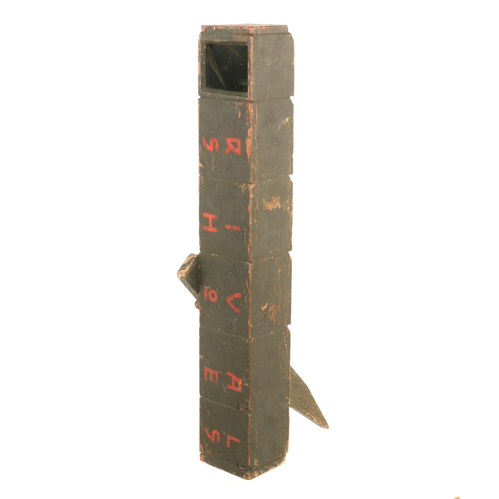 Buy Original U.S. WWI Wooden Trench Periscope with 1920’s Rival Shoes Stenciled Advertisement | Original Firearms Antique For Sale