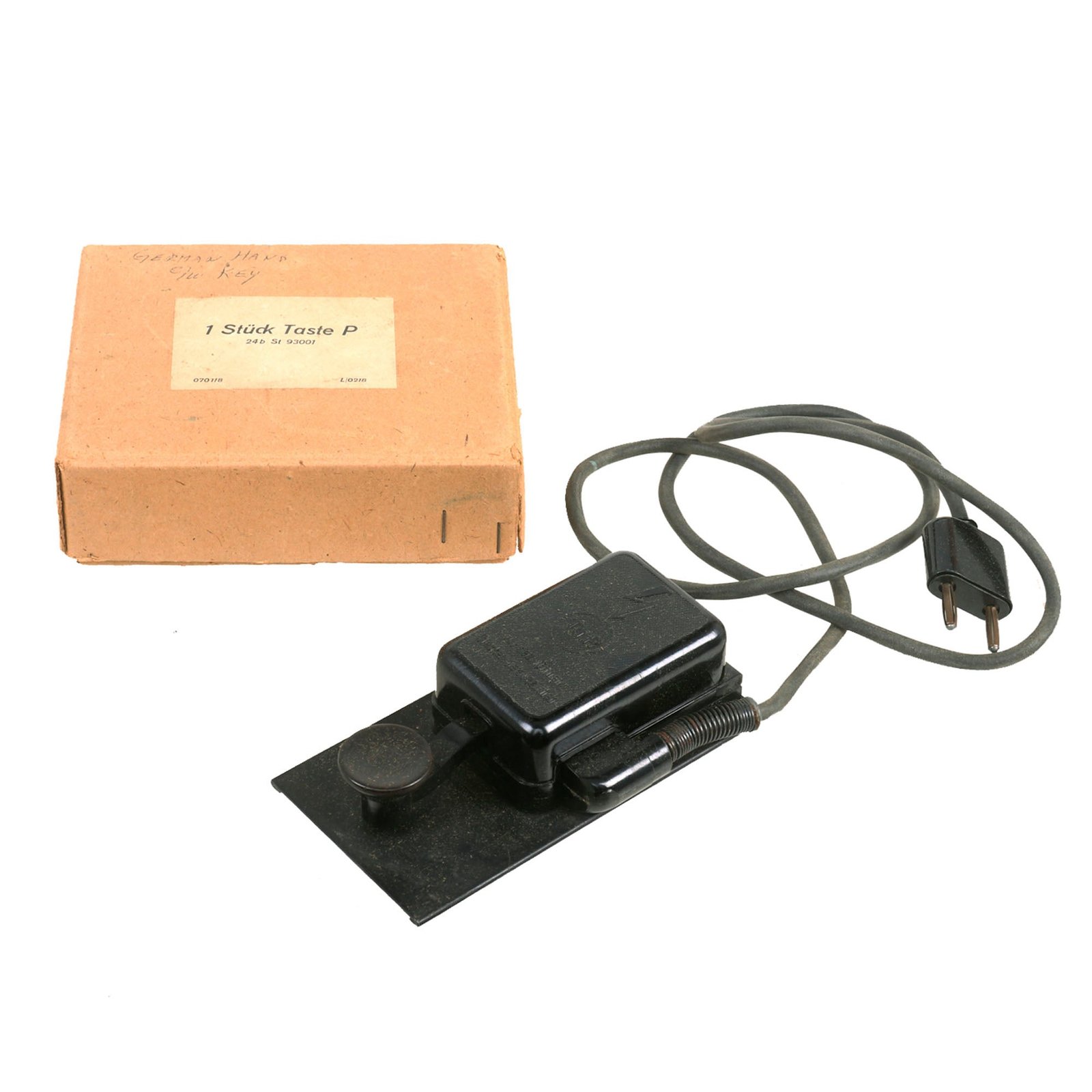 Buy Original German WWII 1944 Dated Morse Code Telegraph Key Clicker in Original Box | Original Firearms Antique For Sale