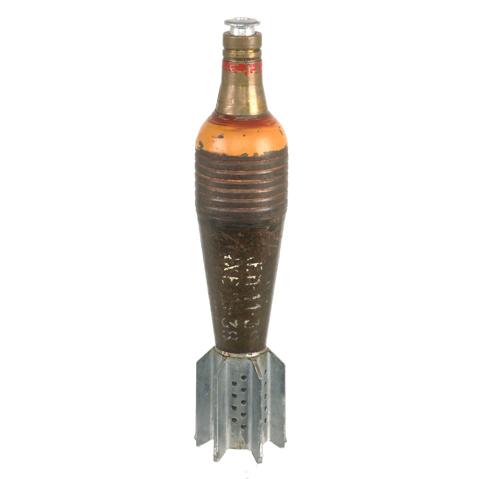 Buy Original French WWII Inert Brandt Mle 1935 60mm Mortar Round with Original Paint & Fuze | Original Firearms Antique For Sale