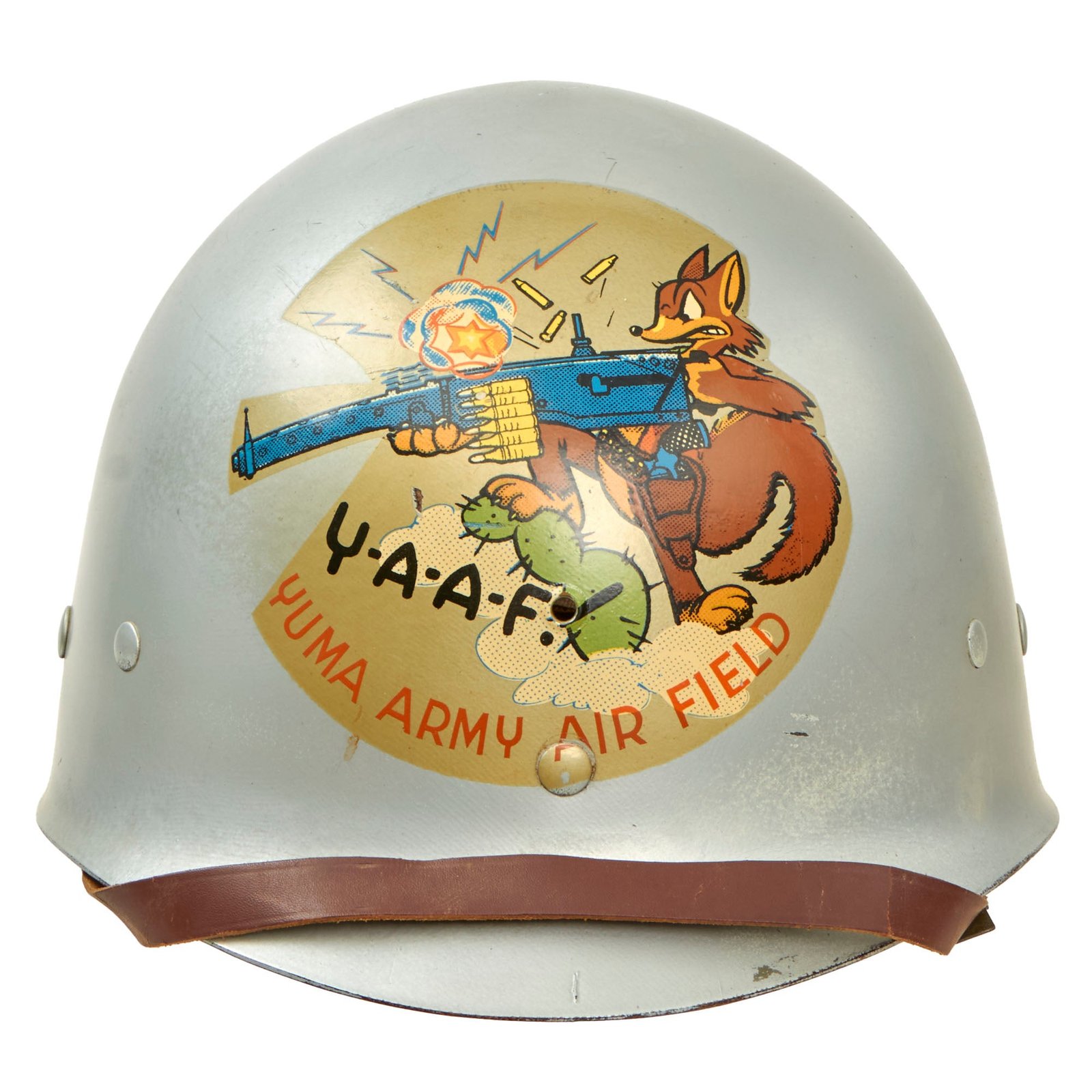 Buy Original U.S. WWII Yuma Army Airfield Painted M1 Helmet Liner by Inland | Original Firearms Antique For Sale