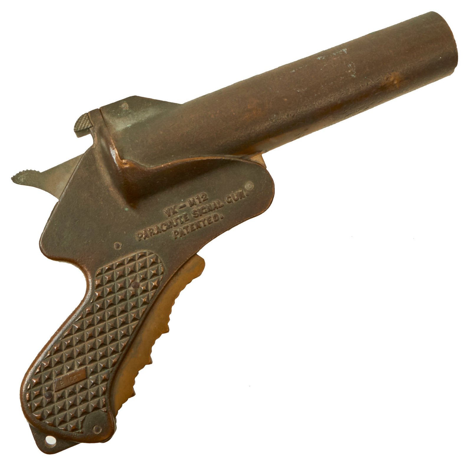 Buy Original U.S. WWII VK-M12 Van Karner Chemical Arms Co. Brass Flare Signal Pistol - Dated 1945 | Original Firearms Antique For Sale