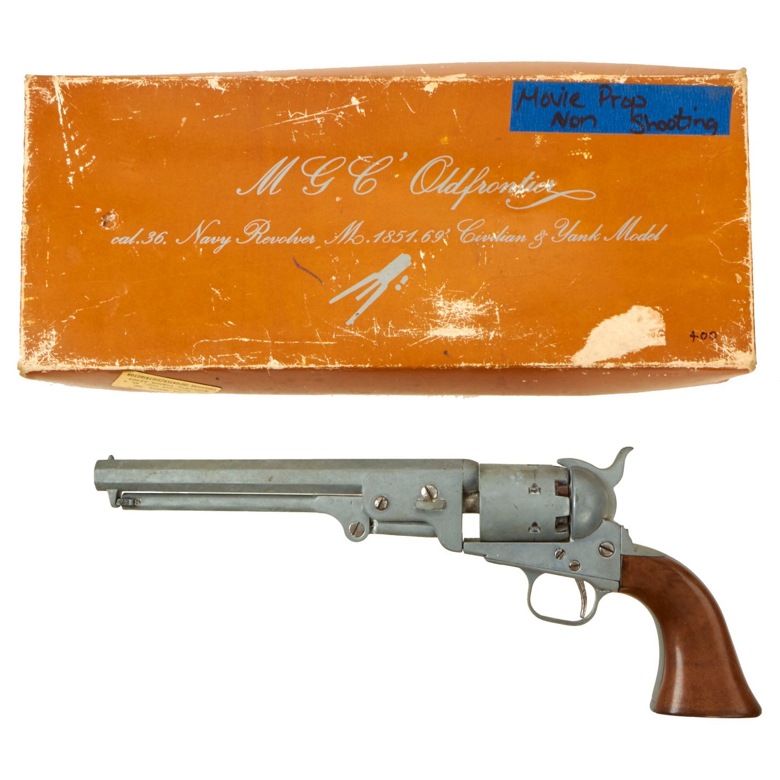 Buy Vintage MGC Oldfrontier Toy Replica .36 Navy Revolver Mo.1851.69’ Civilian & Yank Model in Original Box | Original Firearms Antique For Sale