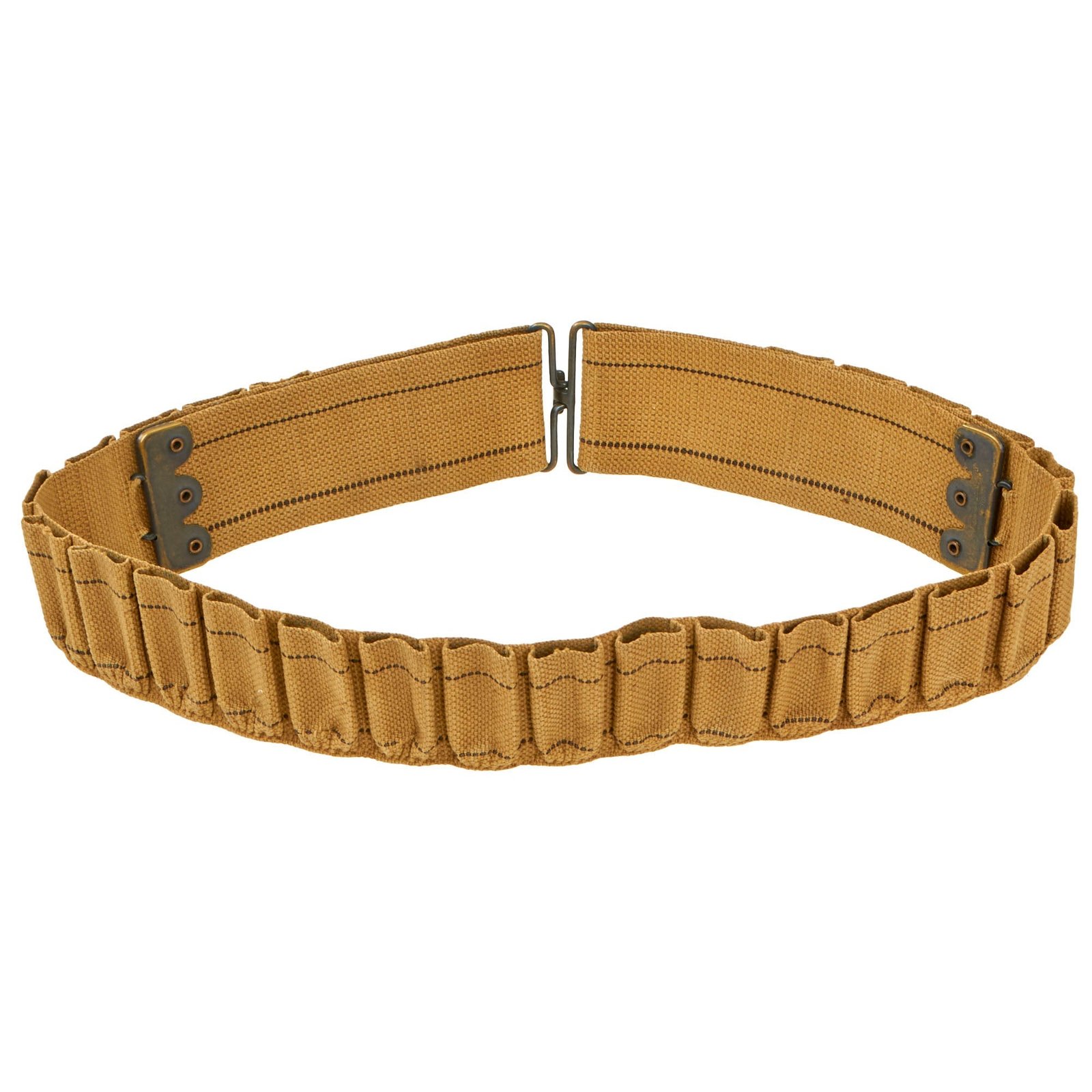 Buy Original U.S. WWI Mills "Shotgun" Belt - 25 Cartridge Signal Flare “Very” Pistol Bandolier - As Used With The Remington Mark III 10 Gauge Flare Signal Pistol | Original Firearms Antique For Sale