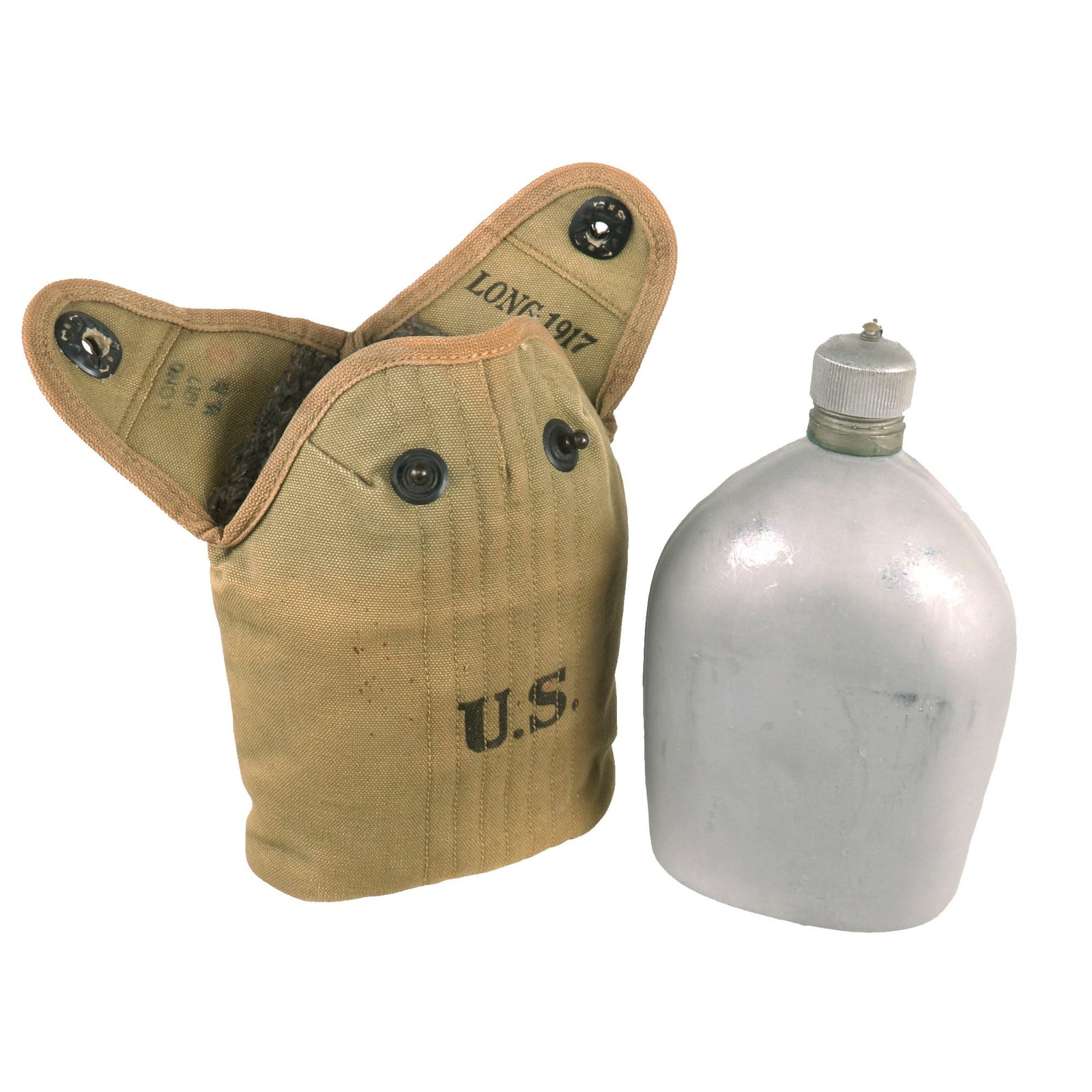Buy Original U.S. WWI M1910 Canteen Set in Mint Condition - Long 1917 | Original Firearms Antique For Sale