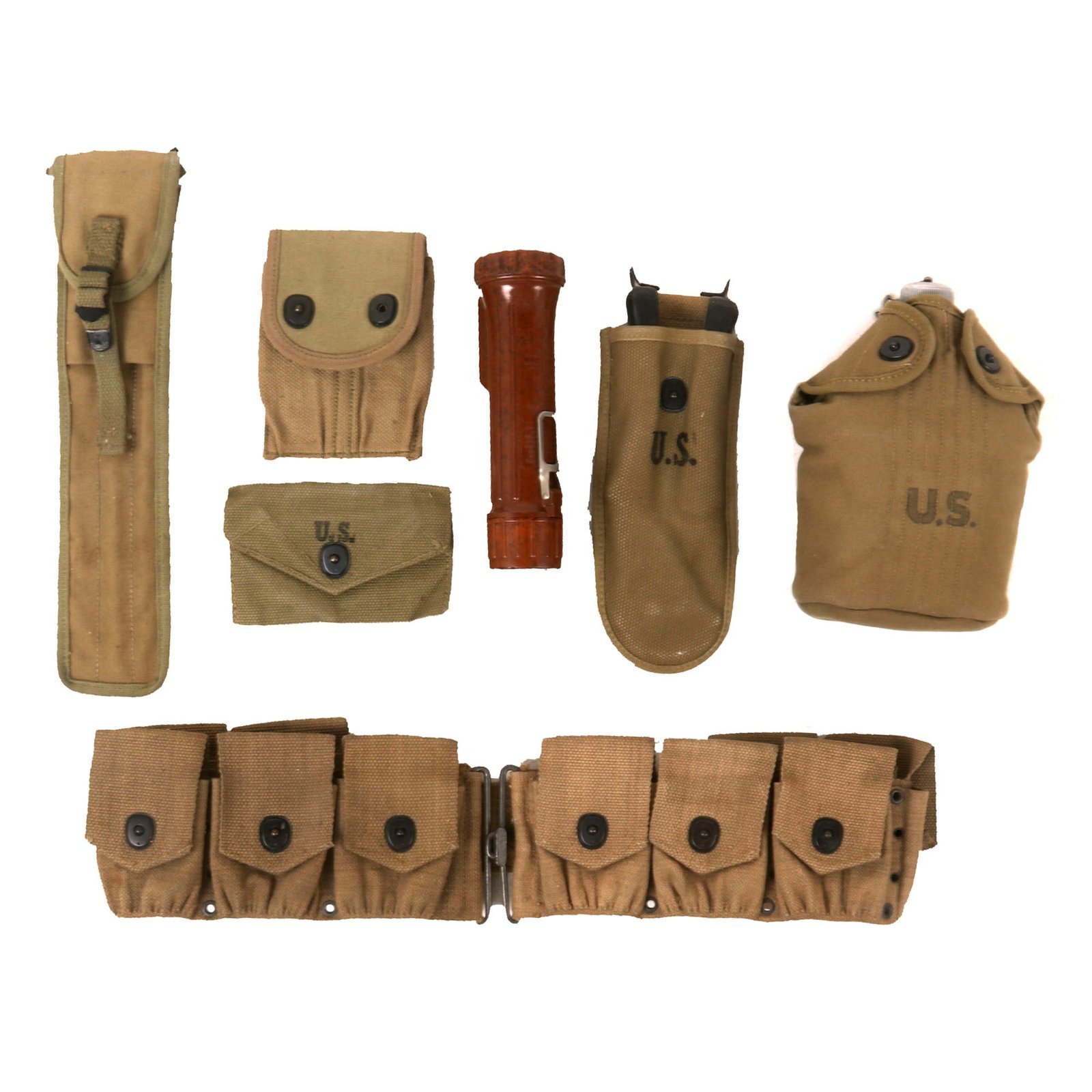 Buy Original U.S. WWII Unissued G.I. Field Gear Lot Featuring Cleaning Rod Kit, Wire Cutters, and More - 7 Items | Original Firearms Antique For Sale