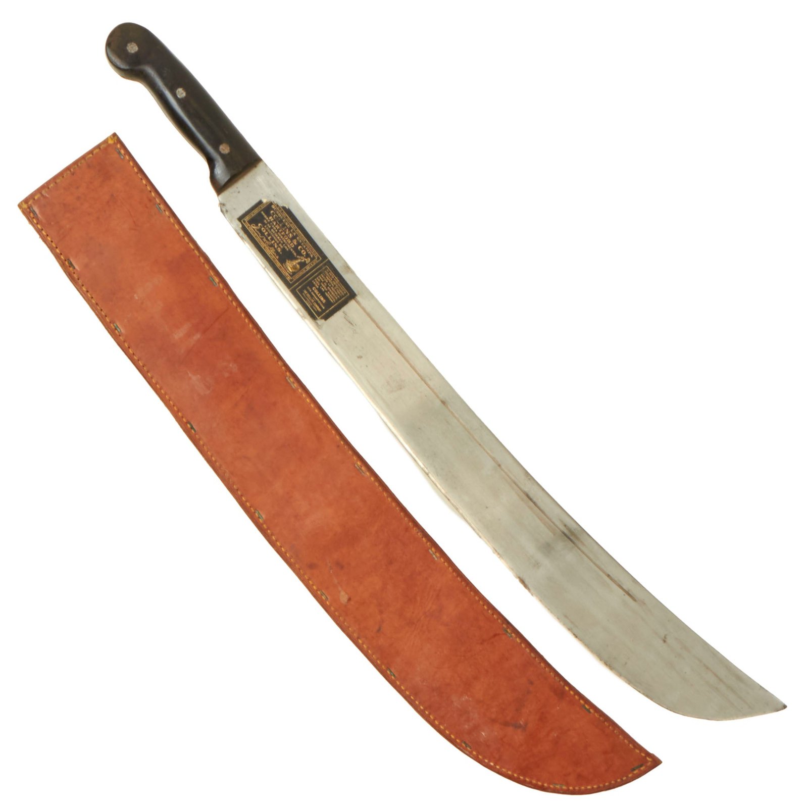 Buy Original U.S. WWII Collins & Co Legitimus Model Machete With Boyt 1942 Dated Scabbard | Original Firearms Antique For Sale