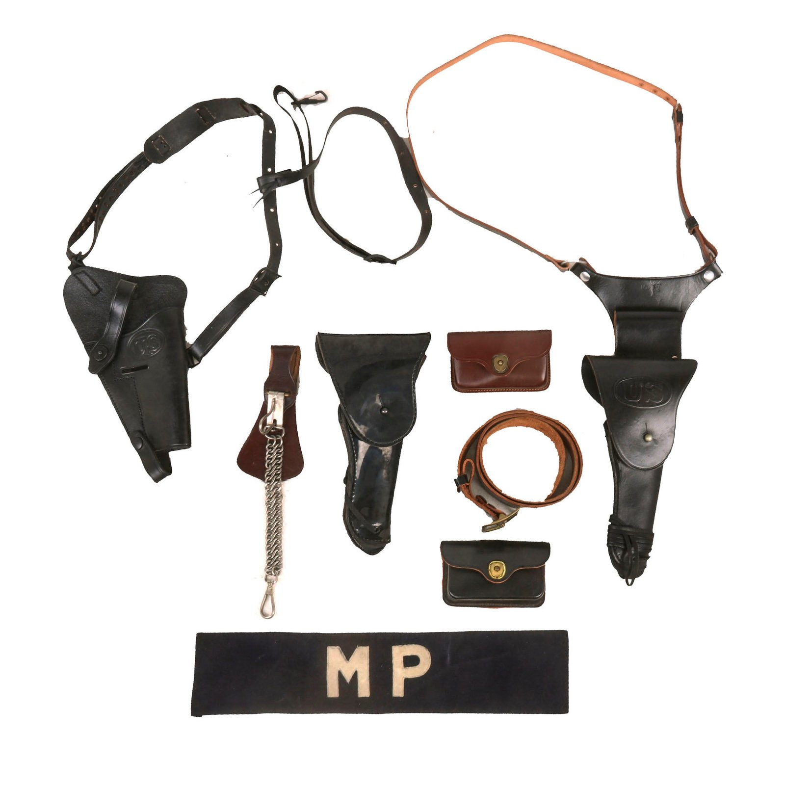 Buy Original U.S. Korean - Vietnam War Military Police Field Gear Lot - Holsters & First Aid Pouches | Original Firearms Antique For Sale