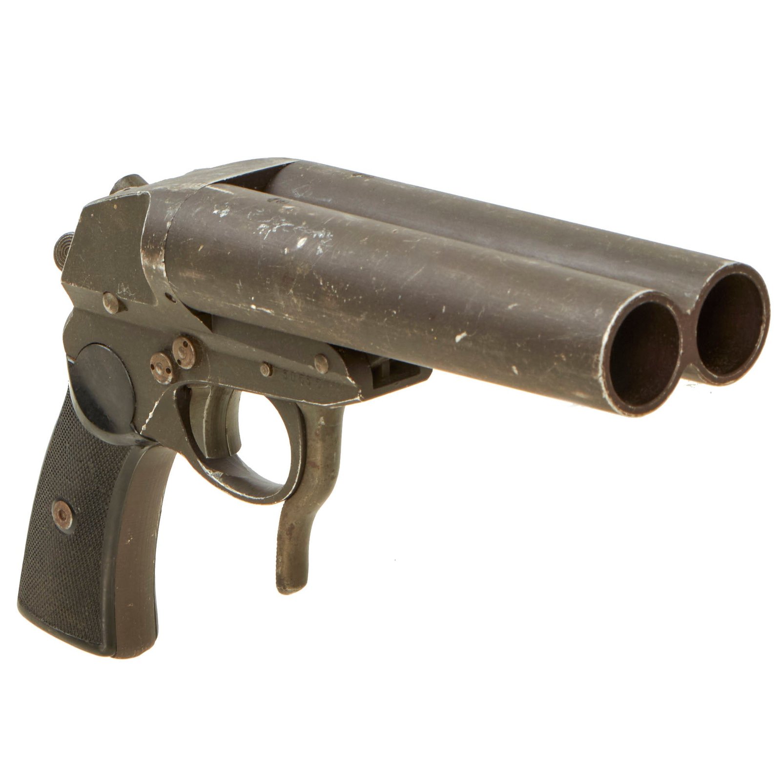 Buy Original German WWII Luftwaffe Double Barrel Flare Signal Pistol by Krieghoff - Serial 30535 | Original Firearms Antique For Sale