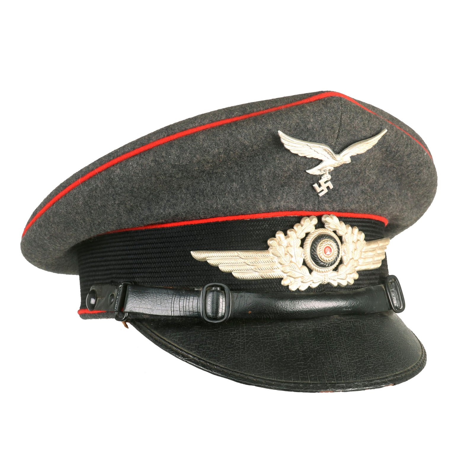 Buy Original German WWII Named Luftwaffe Flakkorps Unit Marked EM/NCO Visor Crush Cap by EREL in size 57 ½ - dated 1937 | Original Firearms Antique For Sale