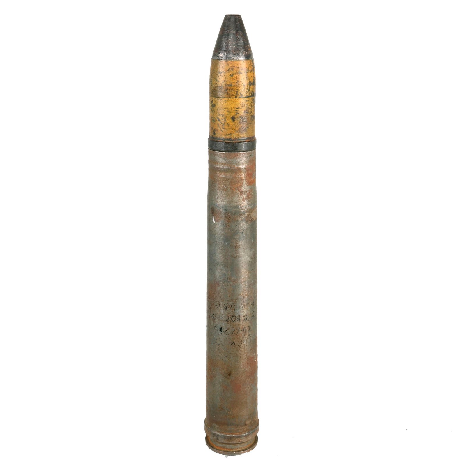 Buy Original German WWII Inert 3.7cm Flak 18 High Explosive Anti-Aircraft Round - Dated 1943 and 1944 | Original Firearms Antique For Sale