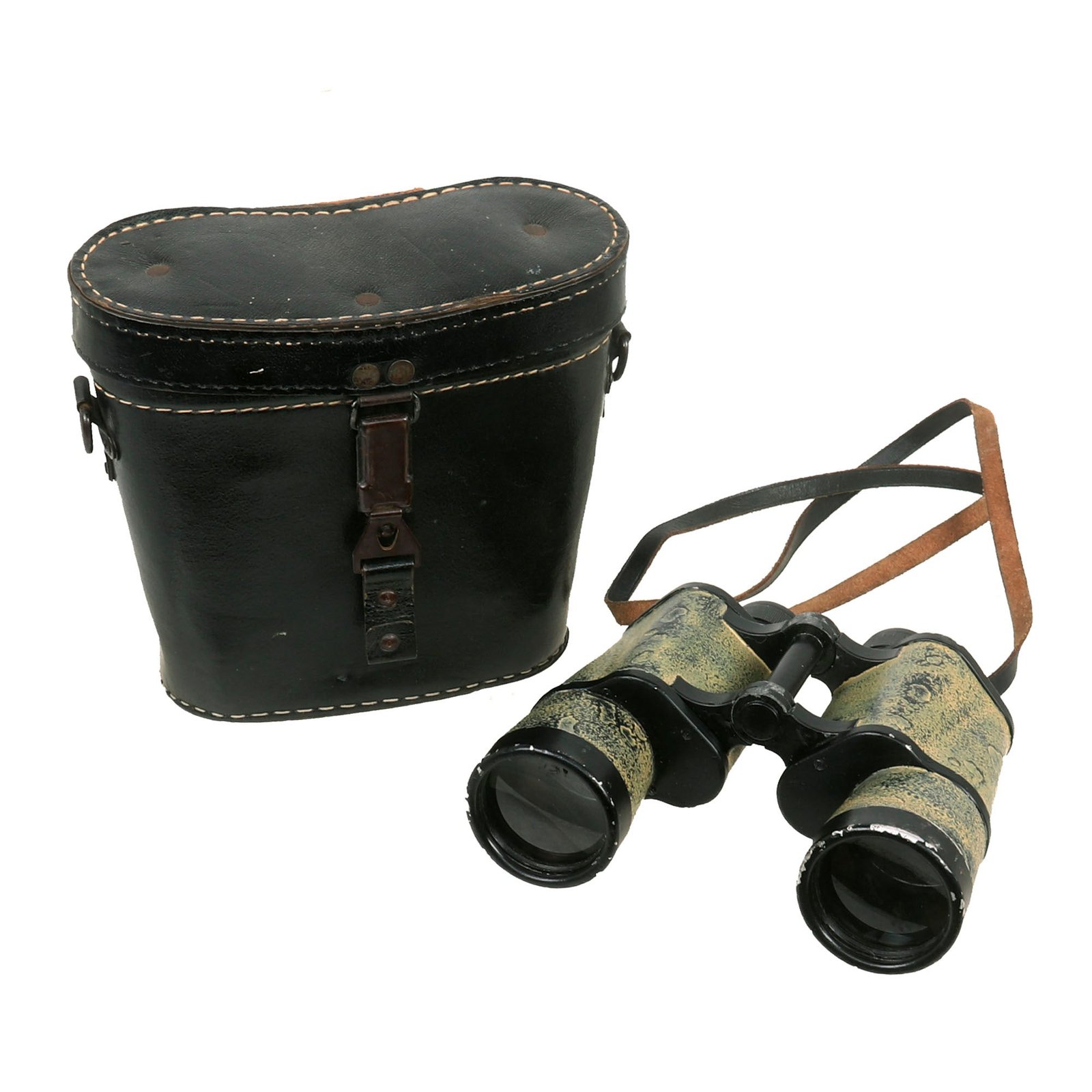 Buy Original German WWII Carl Zeiss (blc) 10x50 Dienstglas Binoculars with Leather Case dated 1944 | Original Firearms Antique For Sale