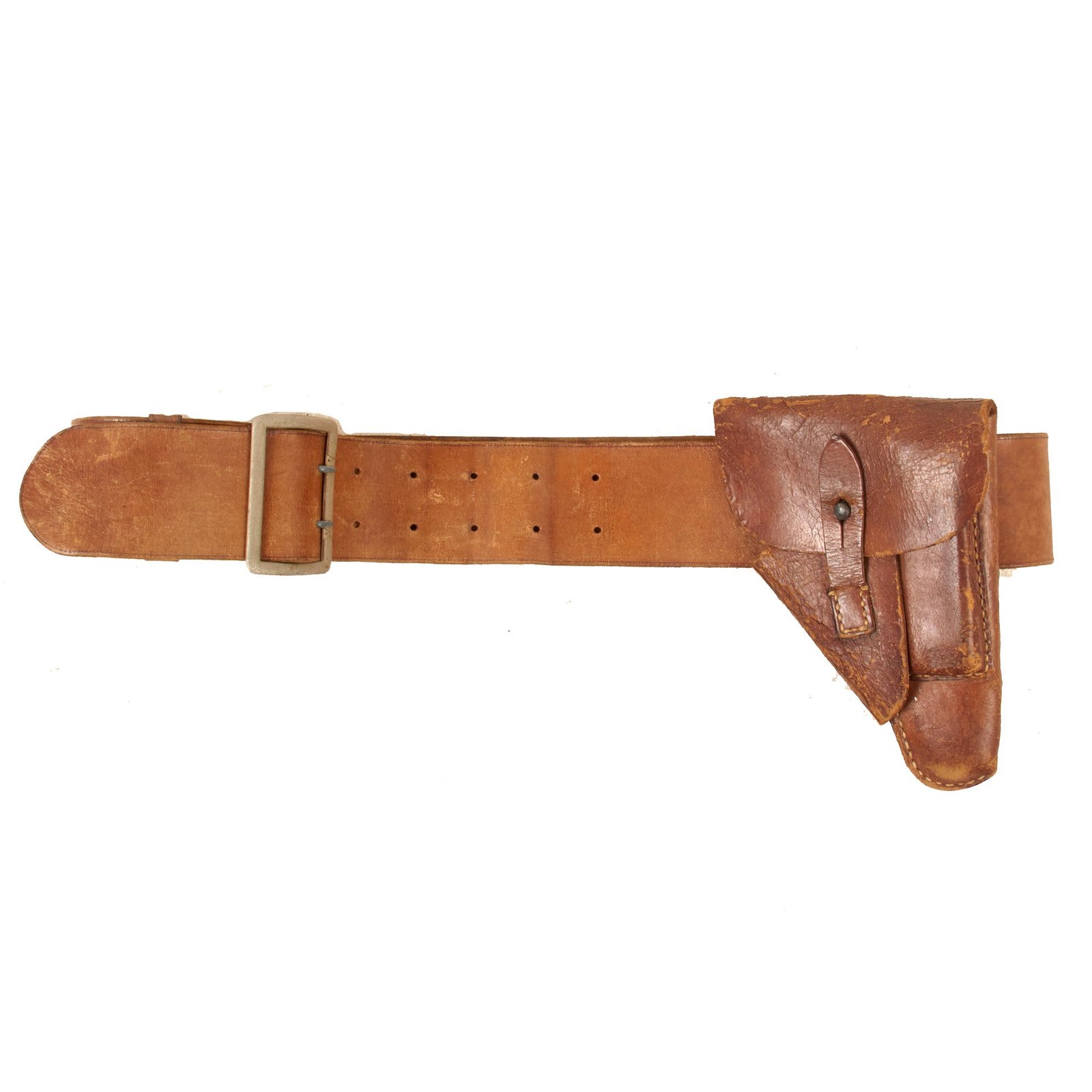 Buy Original German Pre-WWII Heer Army Officers 60mm Brown Leather Open Claw Buckle Belt by F. W. Assmann & Söhne with 1942 Dated PP Holster by Rudolf Conte | Original Firearms Antique For Sale