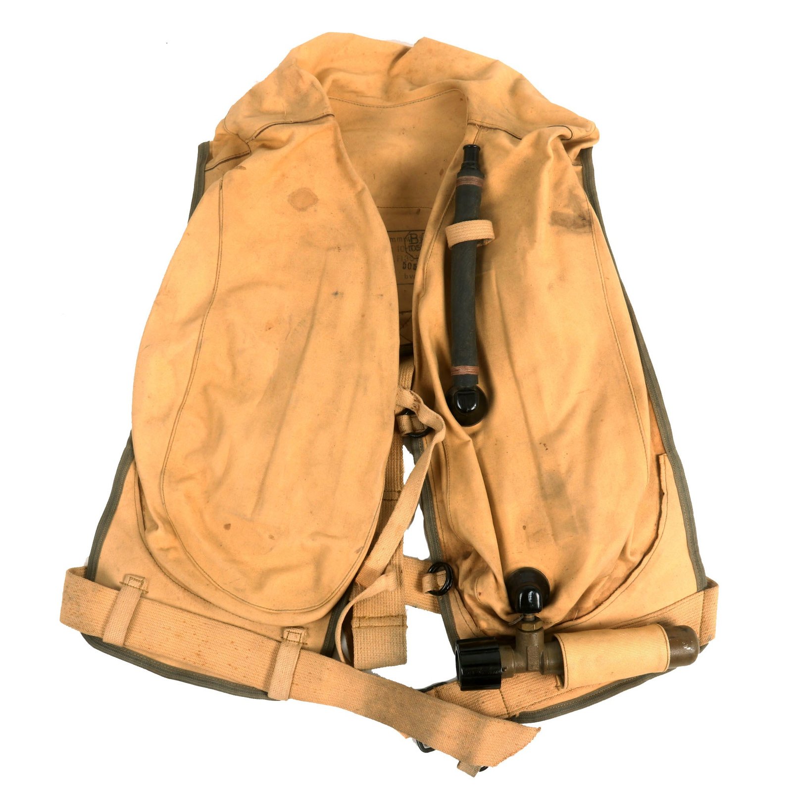 Buy Original Rare German WWII Luftwaffe Life Vest Type 10-30 B-2 by Auer-Gesellschaft AG, Werk Oranienburg | Original Firearms Antique For Sale