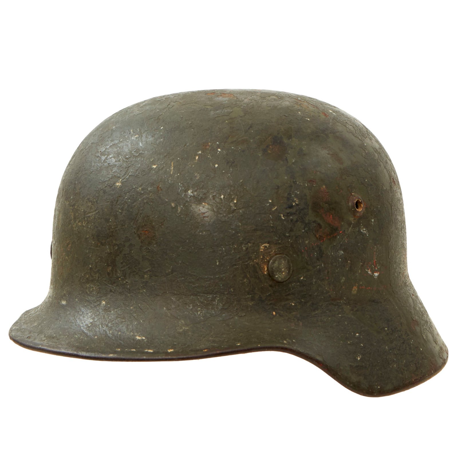 Buy Original German WWII Army Heer M35 Former Double Decal Helmet with 56cm Liner & Broken Chinstrap - EF64 | Original Firearms Antique For Sale