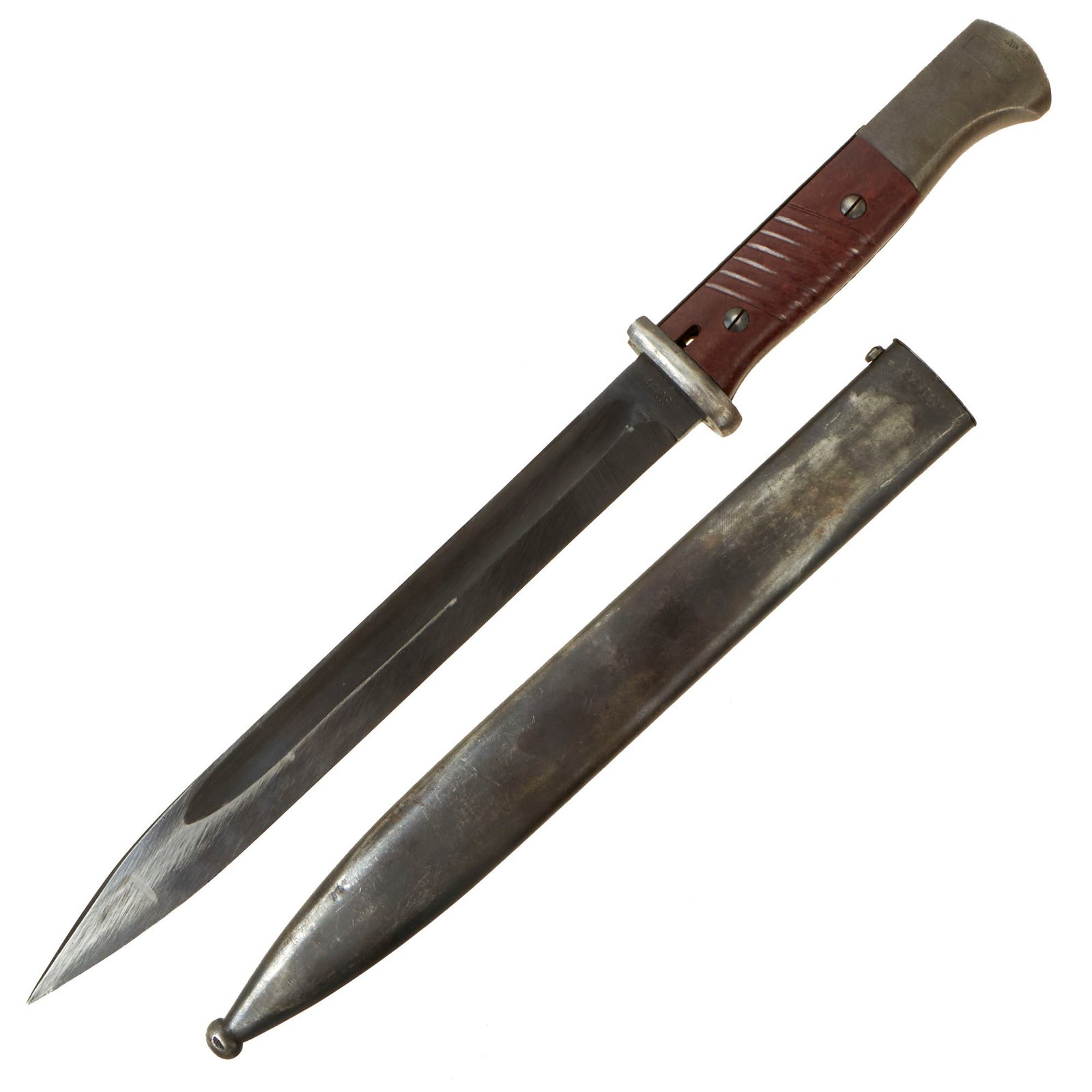 Buy Original German WWII 98k 1944 dated Bayonet by E. & F. Hörster with Scabbard - 44asw - Matching Serial 5058 | Original Firearms Antique For Sale