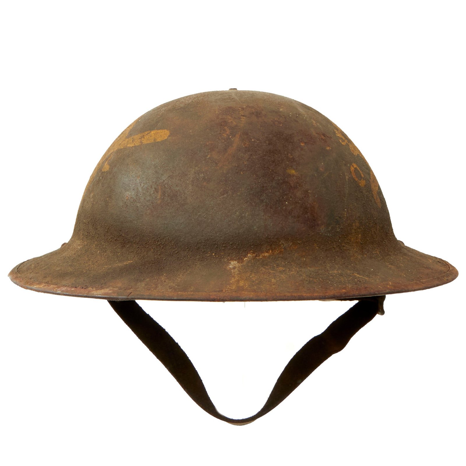 Buy Original U.S. WWI 81st Division Wildcats M1917 Doughboy Helmet with Full Liner & Chinstrap | Original Firearms Antique For Sale