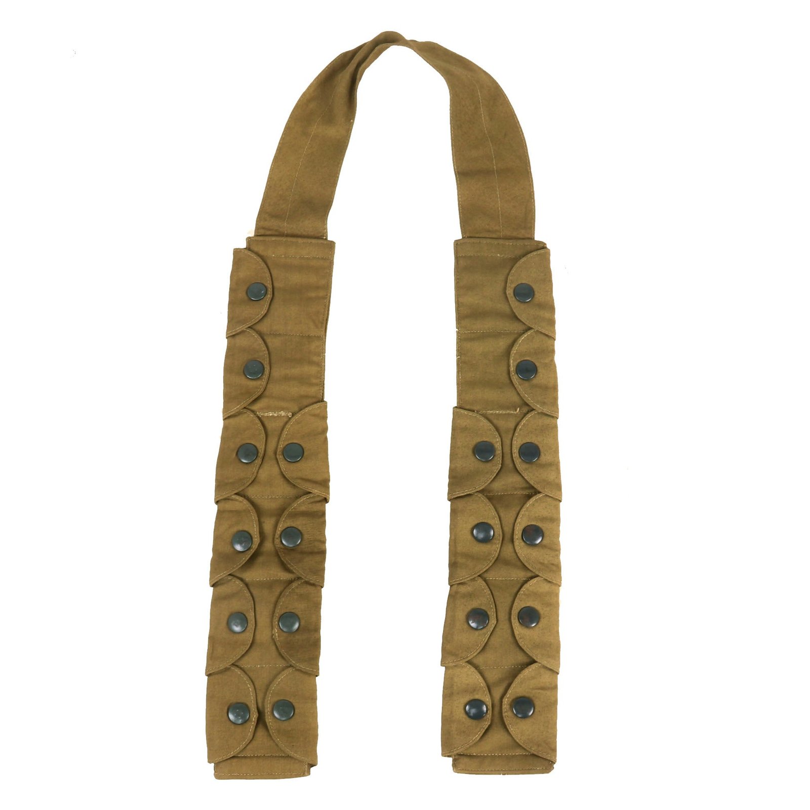 Buy Original Rare German WWII 1944 Dated Luftwaffe Tan Fallschirmjäger Paratrooper Ammo Bandolier - RBNr. Marked | Original Firearms Antique For Sale