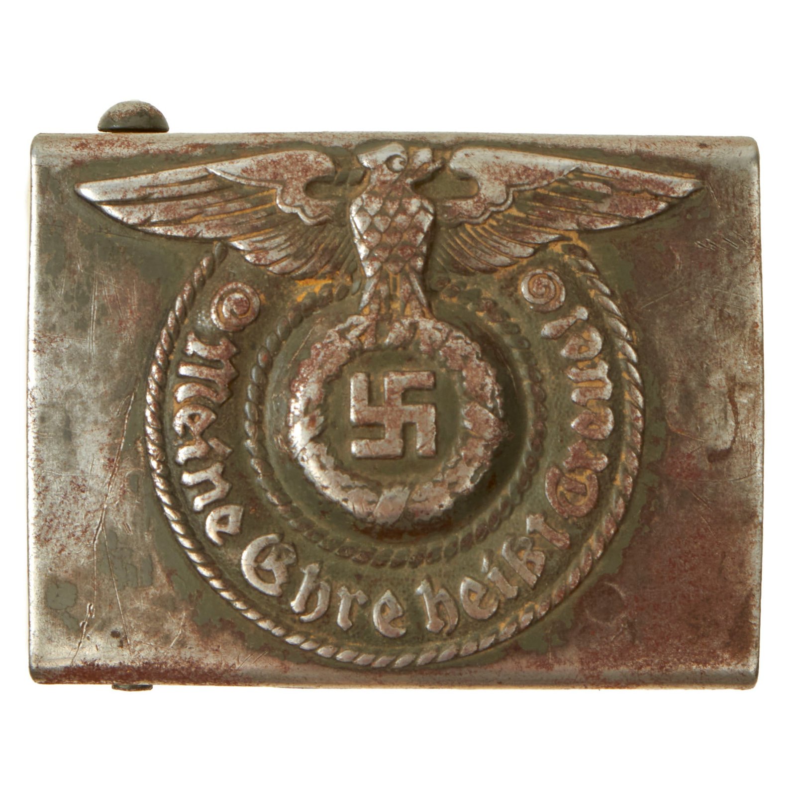 Buy Original German WWII SS EM/NCO Painted Steel Waist Belt Buckle by RODO Robert C. Dold - Schutzstaffel | Original Firearms Antique For Sale