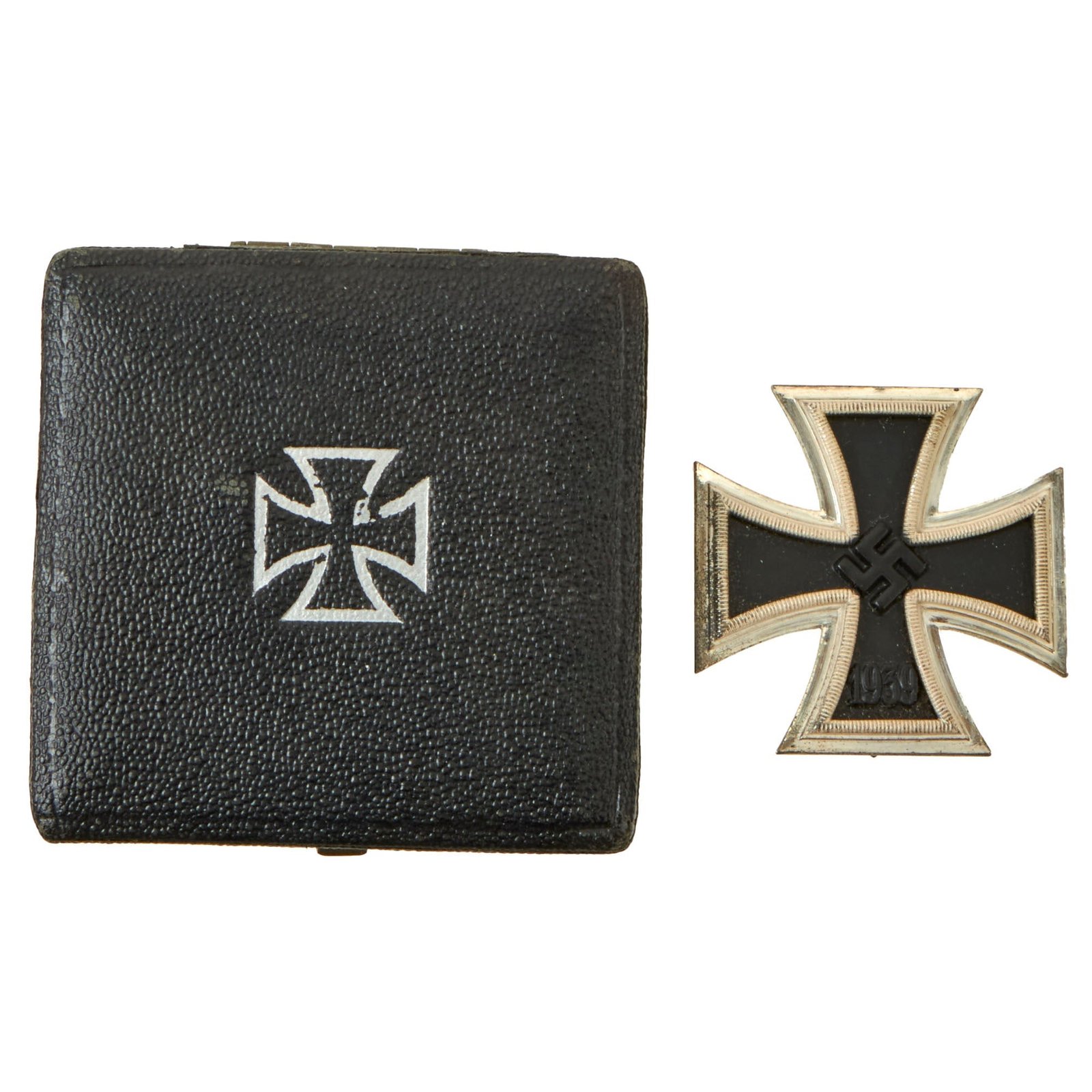 Buy Original Excellent German WWII Cased Iron Cross First Class 1939 by B.H. Mayer's Art Mint of Pforzheim - EKI | Original Firearms Antique For Sale