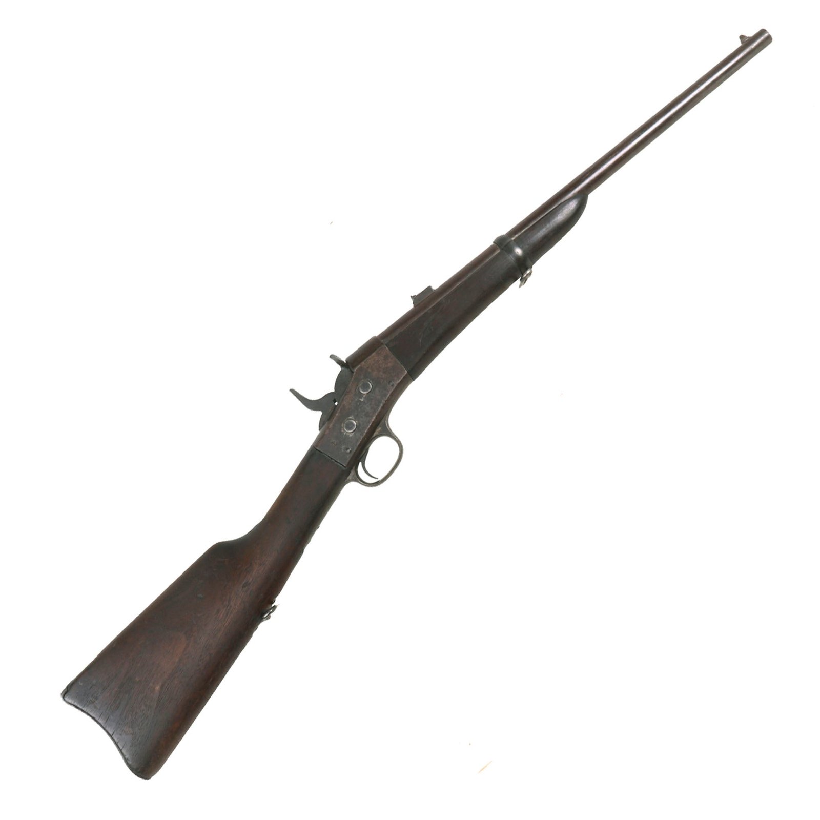 Buy Original U.S. Remington Rolling Block Carbine Converted to .50 Centerfire with Henry A. Walke Cartouche - Serial G1674 | Original Firearms Antique For Sale