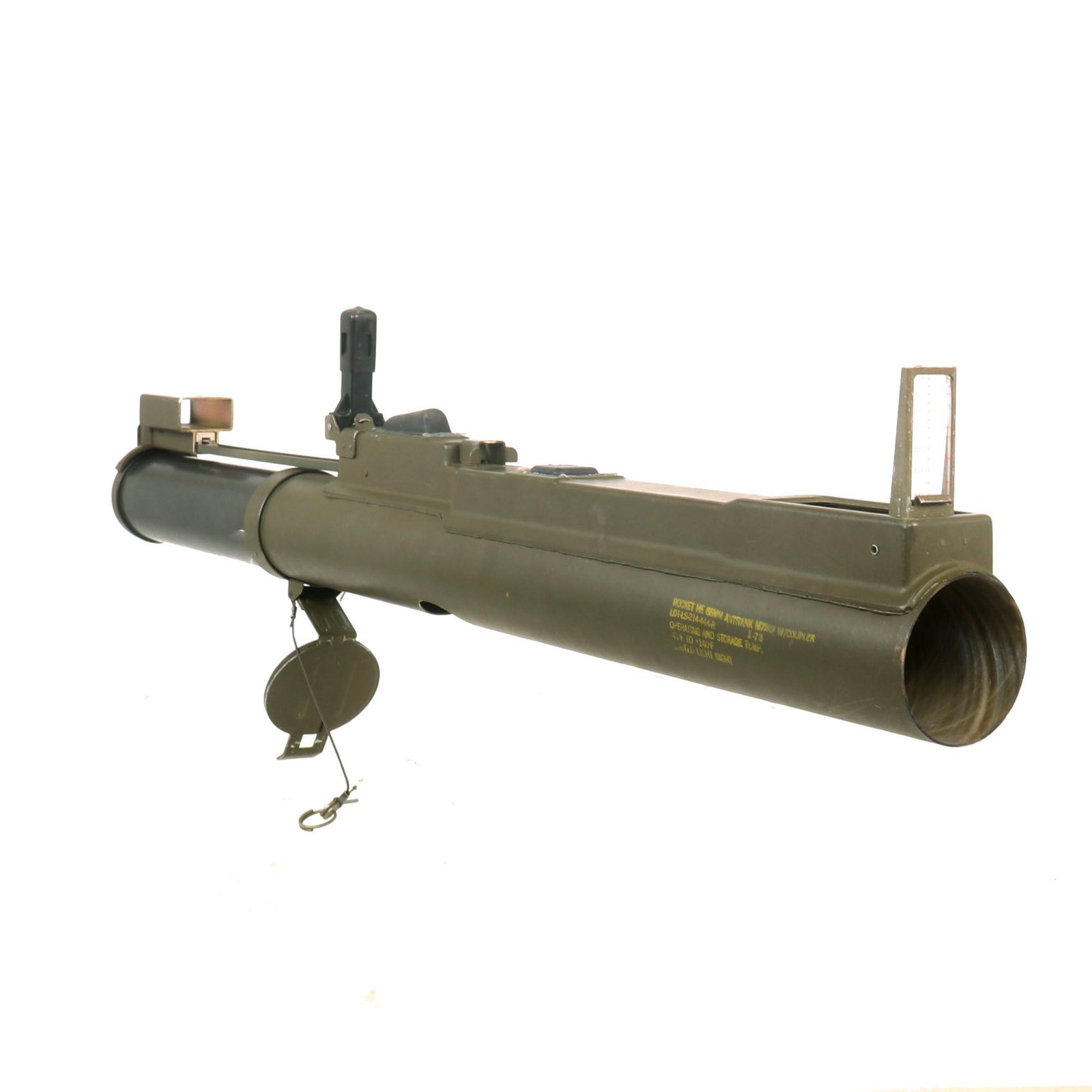 Buy Original U.S. Vietnam War Era 1973 Dated M72A2 Light Anti-Armor Weapon “LAW” Launcher Tube with Strap - INERT | Original Firearms Antique For Sale