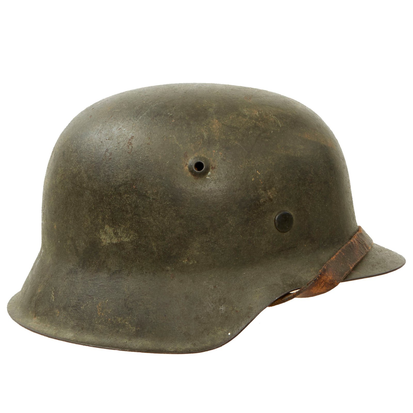 Buy Original German WWII Named No Decal Army Heer M42 Helmet with 59cm Liner & Chinstrap - hkp66 | Original Firearms Antique For Sale