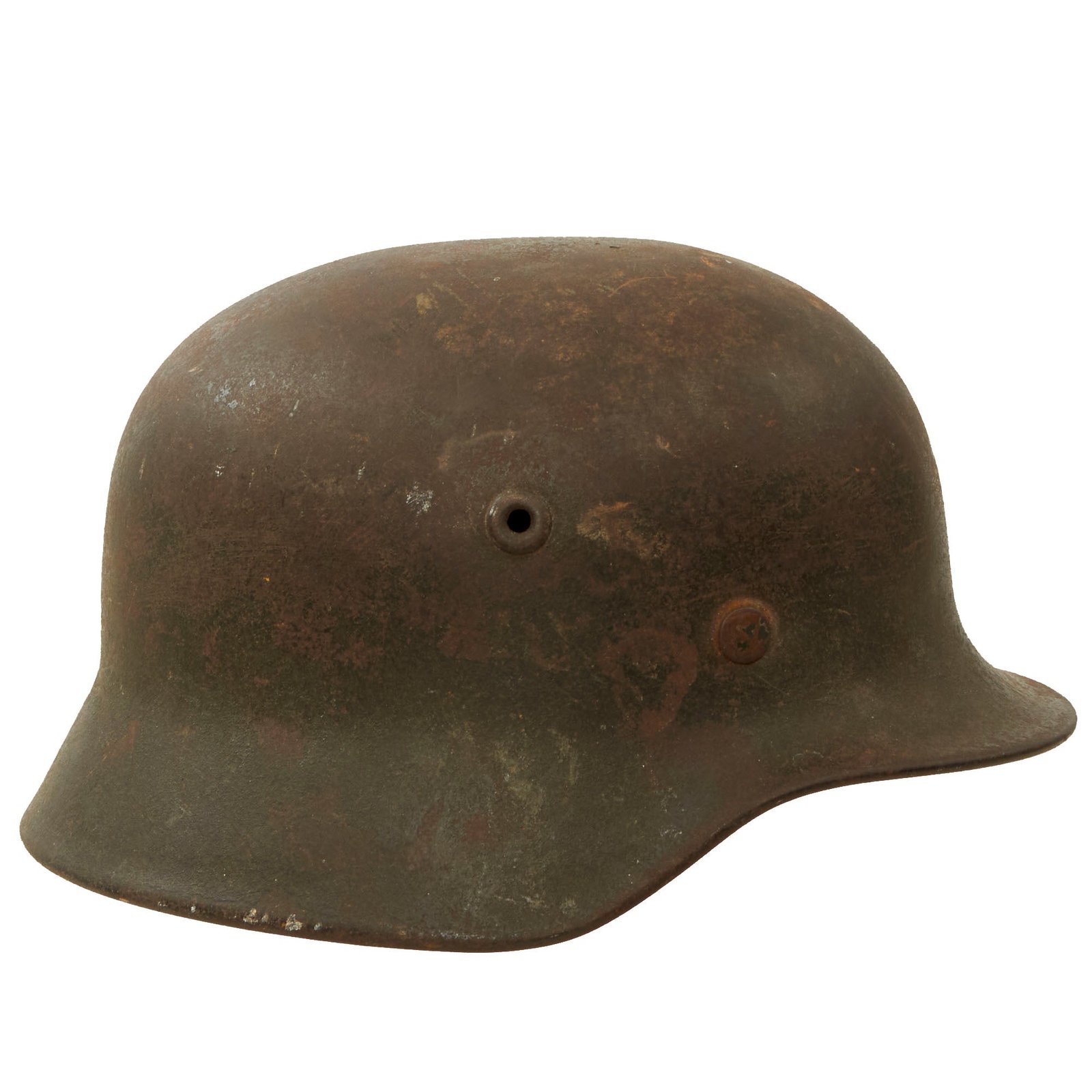 Buy Original German WWII Heer Army Large M40 Former Single Decal Steel Helmet with 59cm Liner - Stamped Q66 | Original Firearms Antique For Sale