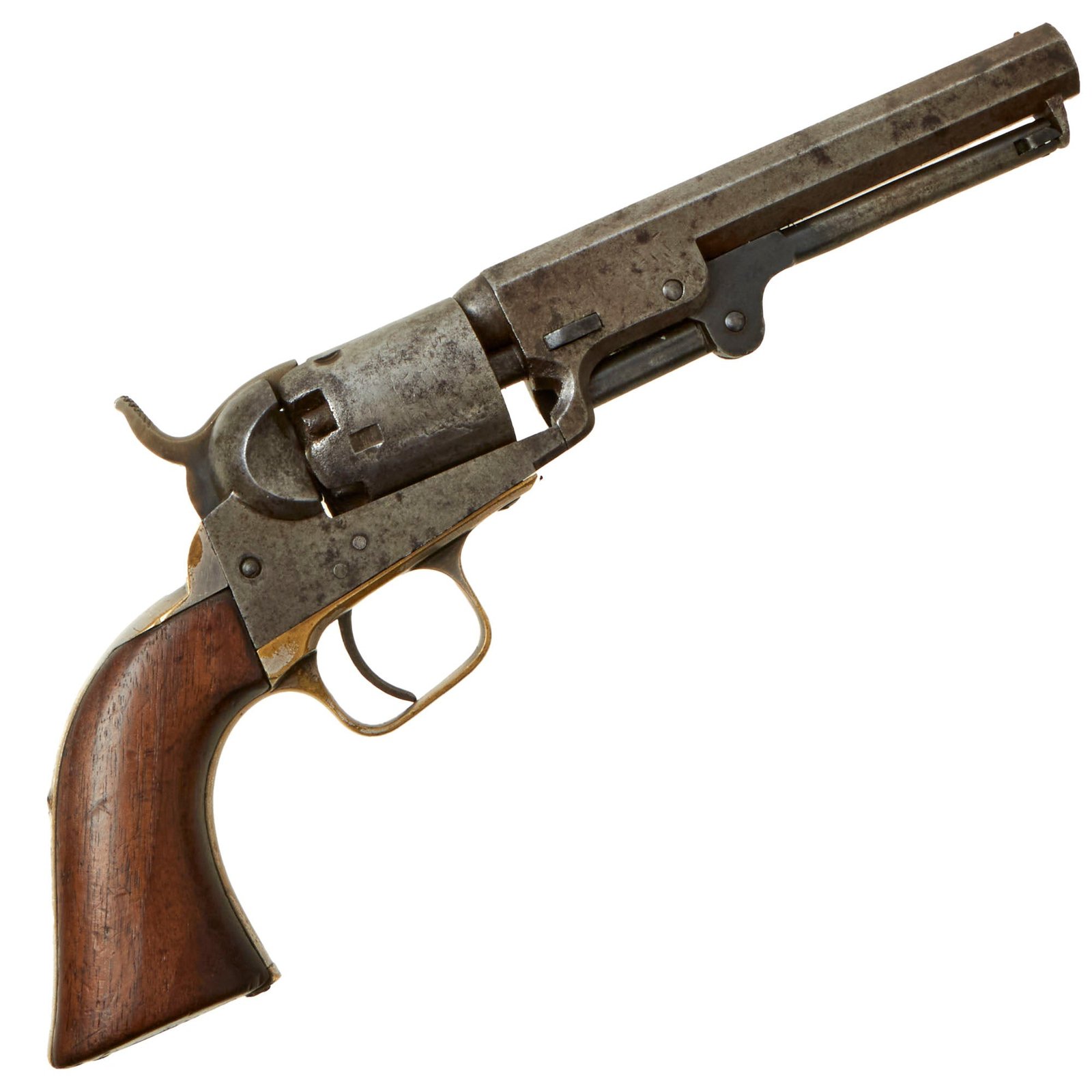 Buy Original U.S. Civil War Colt M1849 Pocket Percussion Revolver with 5" Barrel and Partial Cylinder Scene made in 1859 - Matching Serial 154462 | Original Firearms Antique For Sale