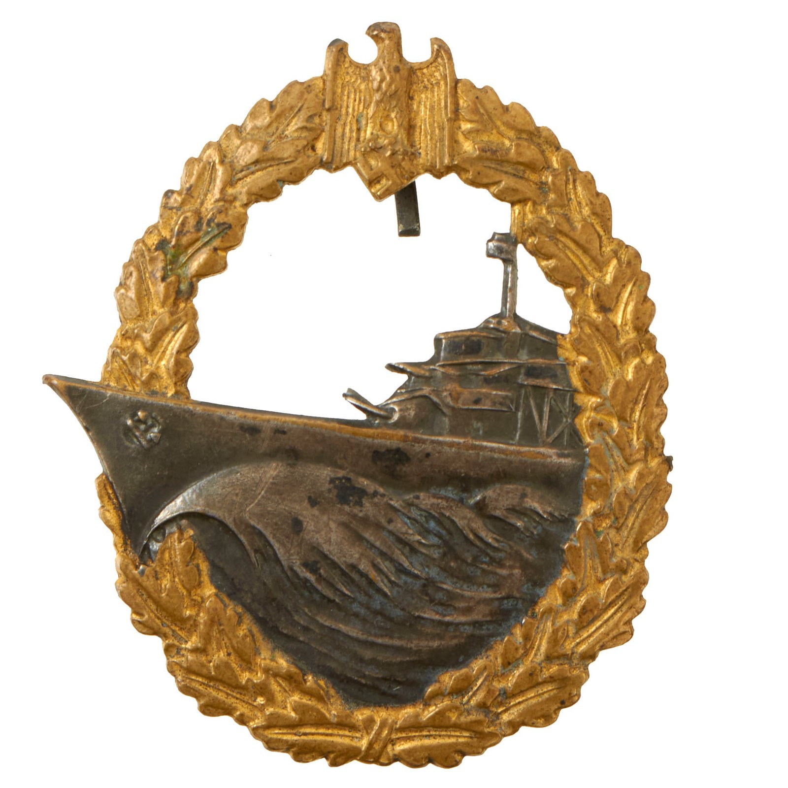 Buy Original German WWII Kriegsmarine Destroyer War Badge - Unmarked | Original Firearms Antique For Sale