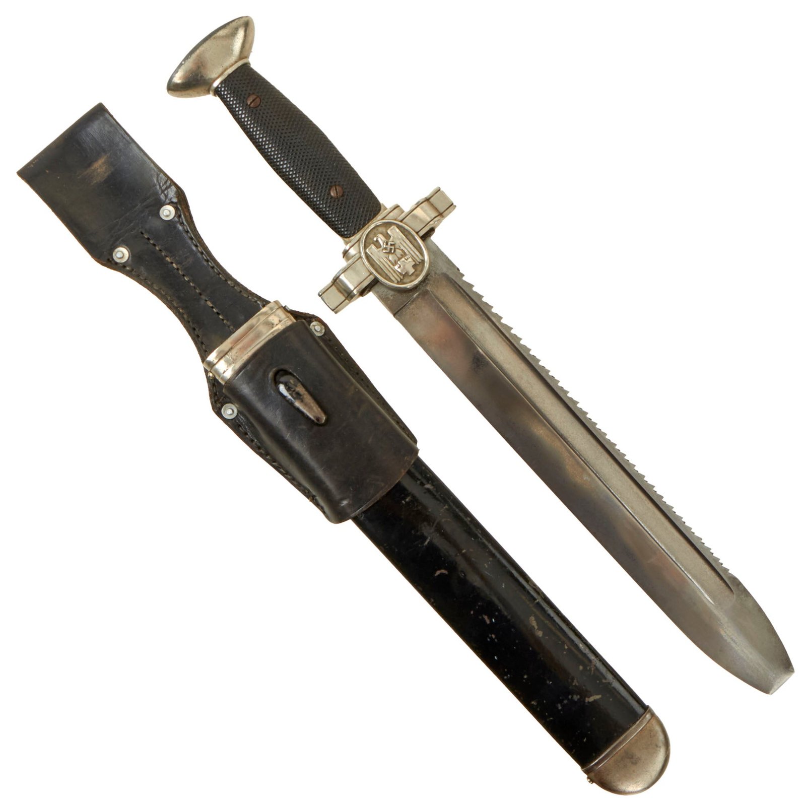 Buy Original German WWII DRK Red Cross EM/NCO Hewer with Scabbard & Leather Frog - Deutsches Rotes Kreuz | Original Firearms Antique For Sale