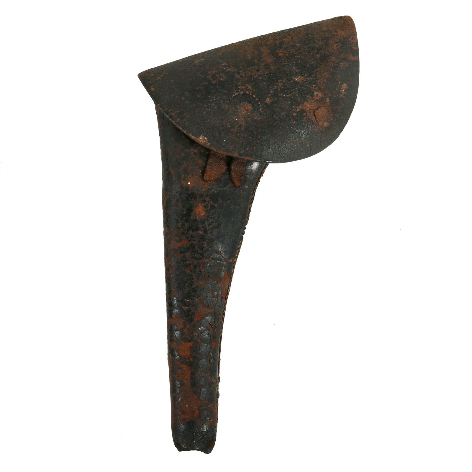 Buy Original U.S. Civil War Private Purchase Black Leather Flap Holster for Full Size Percussion Revolvers - Circa 1860 | Original Firearms Antique For Sale