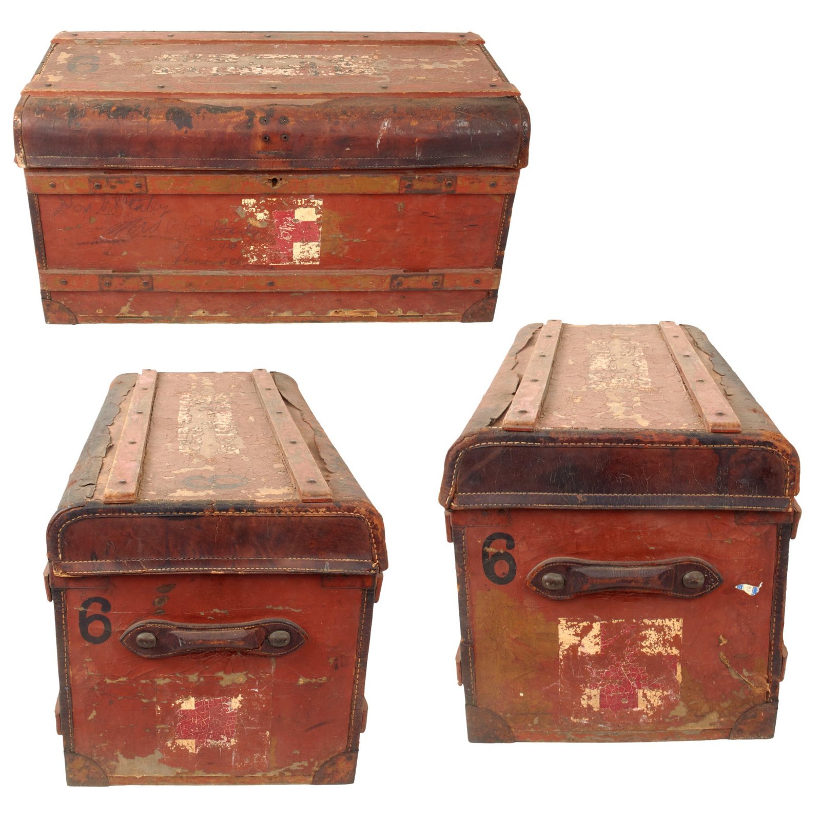 Original Imperial Japanese WWII Medical Kit Trunk with U.S. Capture Sendhome Markings