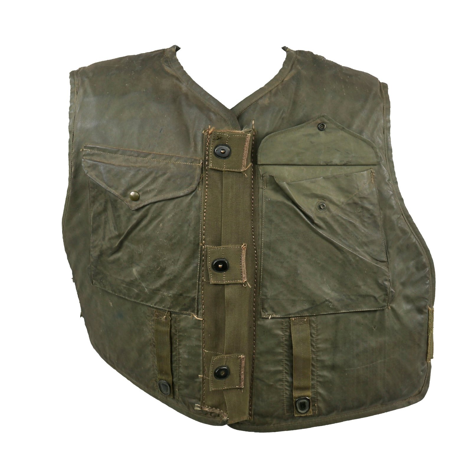 Buy Original U.S. Korean War Experimental T-52-1 Body Armor Vest Nylon with Snaps | Original Firearms Antique For Sale