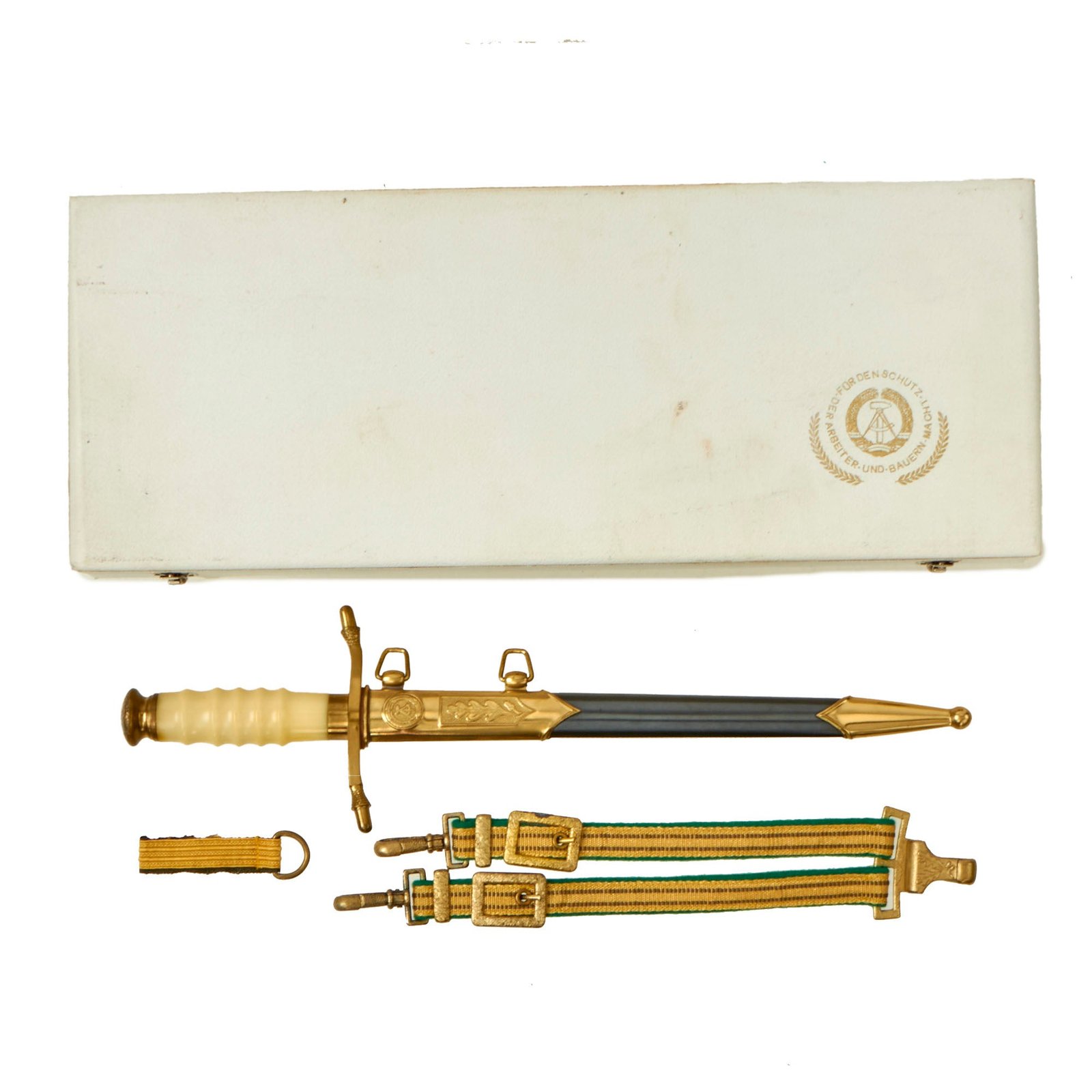 Buy Original East German DDR Cold War Engraved NVA Honor Dagger With Hanger and Presentation Box - German Democratic Republic | Original Firearms Antique For Sale