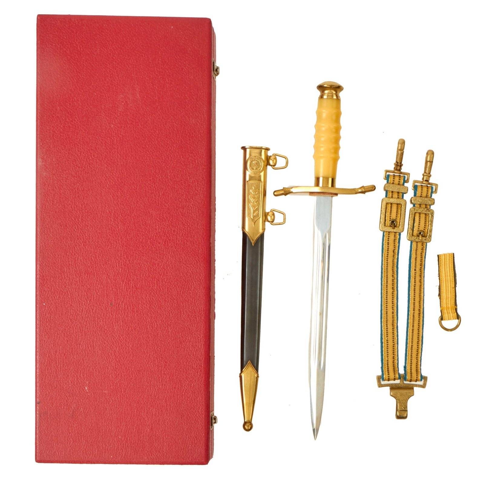 Buy Original Cold War Era East German DDR NVA General Officer’s Dress Dagger Set With Presentation Case | Original Firearms Antique For Sale