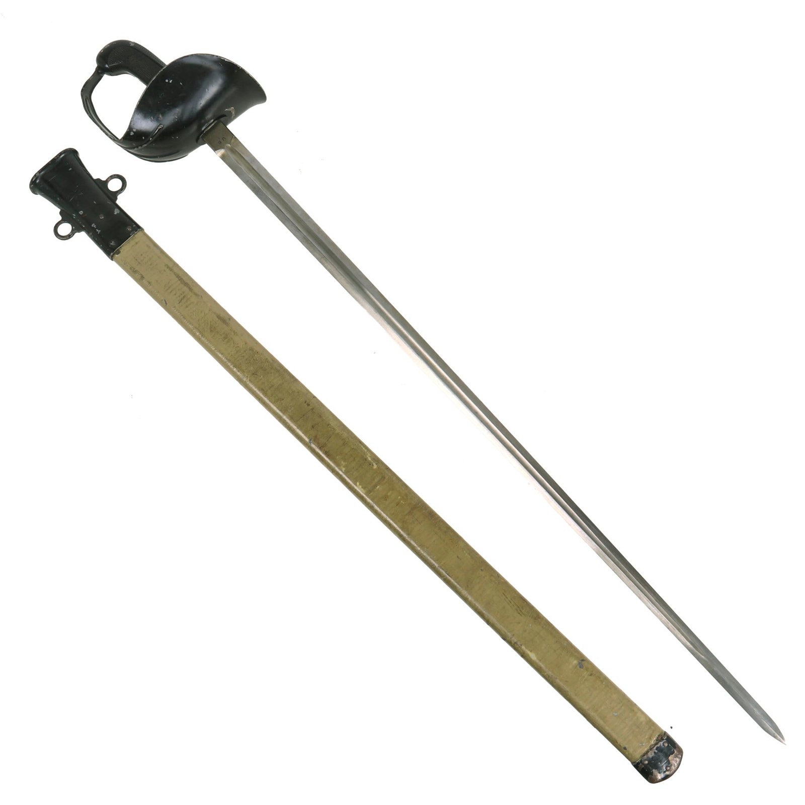 Buy Original U.S. WWI 101st Cavalry Regiment Model 1913 Cavalry Saber Patton Sword by L.F. & C. with Scabbard - Dated 1918 | Original Firearms Antique For Sale