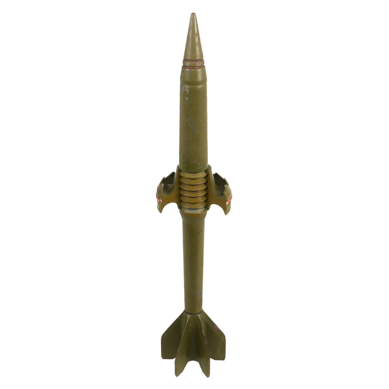 Buy Original China Cold War Era Chinese Inert Type 73 100mm Tungsten Core Armor-Piercing Projectile Dated 1977 - 100mm APFSDS (Armour-piercing fin-stabilized discarding sabot) | Original Firearms Antique For Sale
