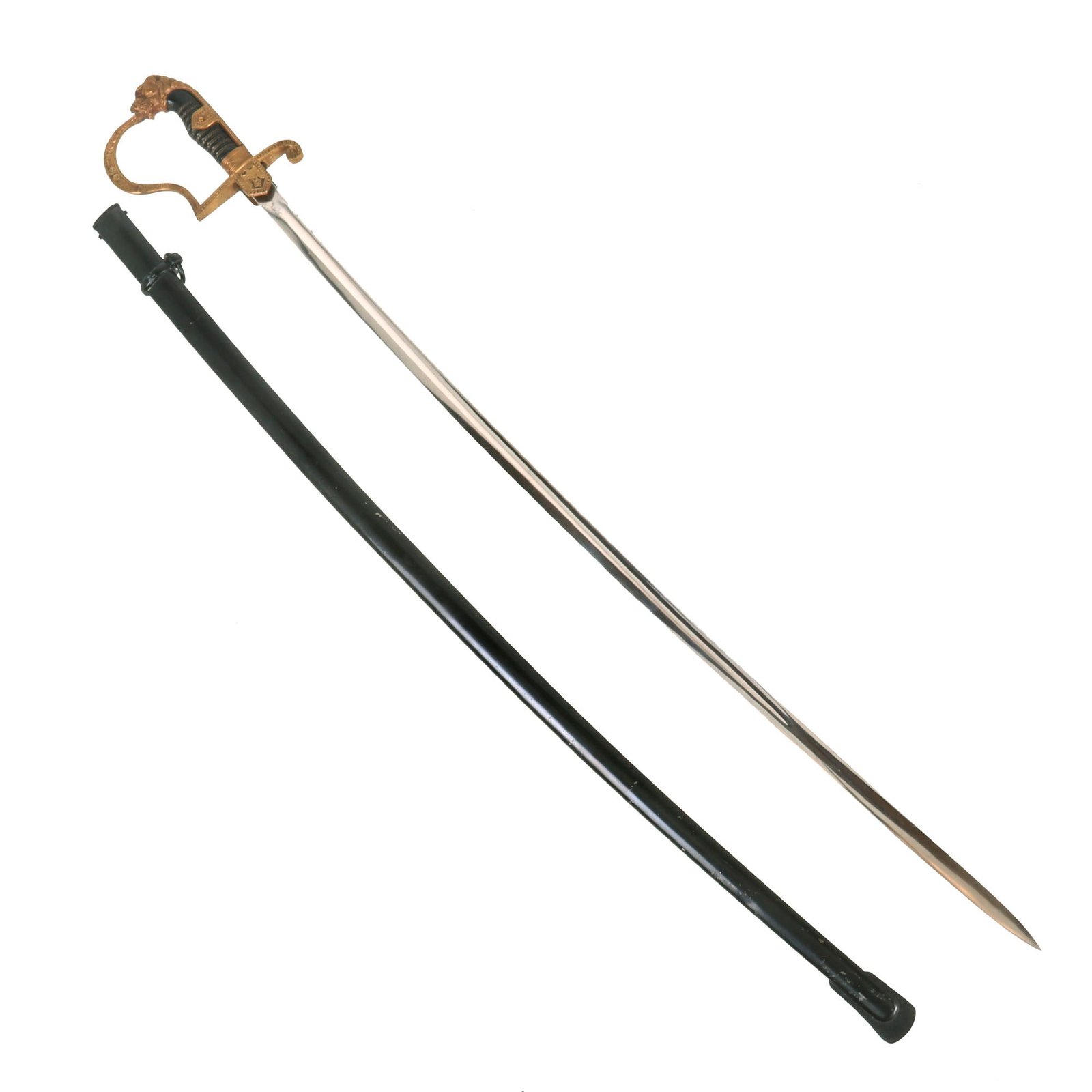 Buy Original German WWII Field Marshal Series Lion Head Zieten Pattern Army Officer Sword by Carl Eickhorn with Scabbard | Original Firearms Antique For Sale