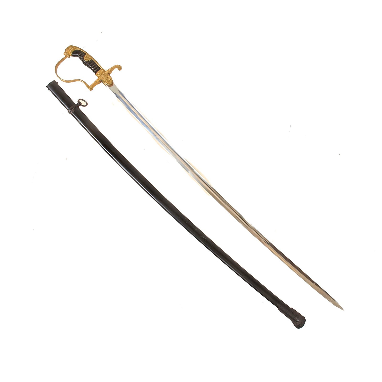 Buy Original German WWII Heer Army Officer's Lion Head Sword by Emil Voos of Solingen with Steel Scabbard | Original Firearms Antique For Sale