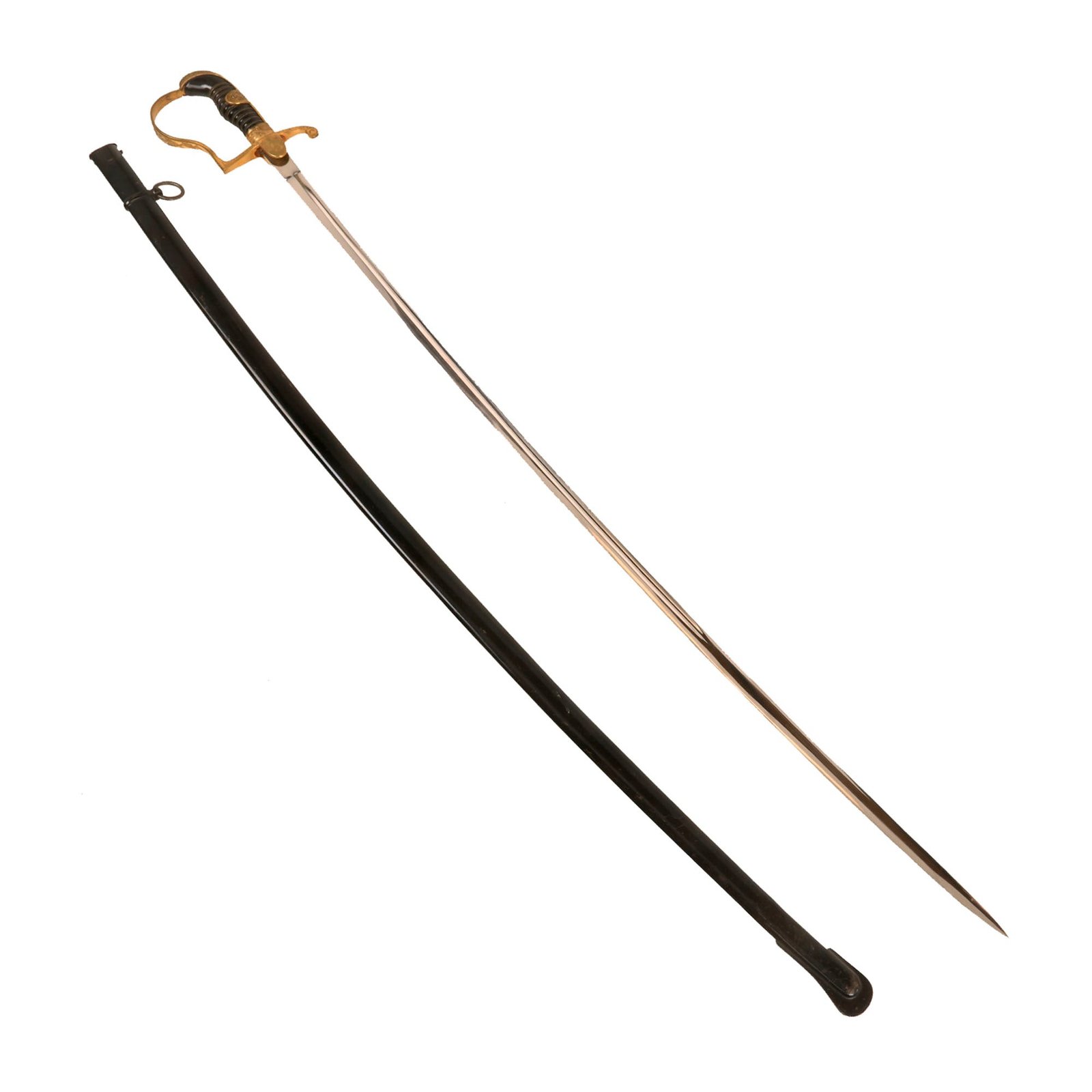 Buy Original German WWII Army Officer Dove Head Sword by Paul Weyersberg & Co. of Solingen with Steel Scabbard | Original Firearms Antique For Sale