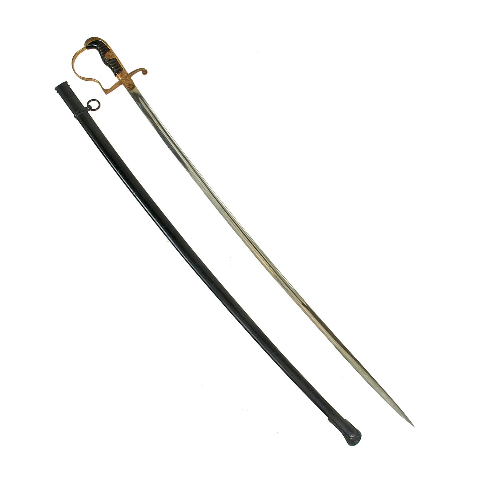 Buy Original German WWII Army Officer Dove Head Sword by F. W. Höller of Solingen with Steel Scabbard | Original Firearms Antique For Sale