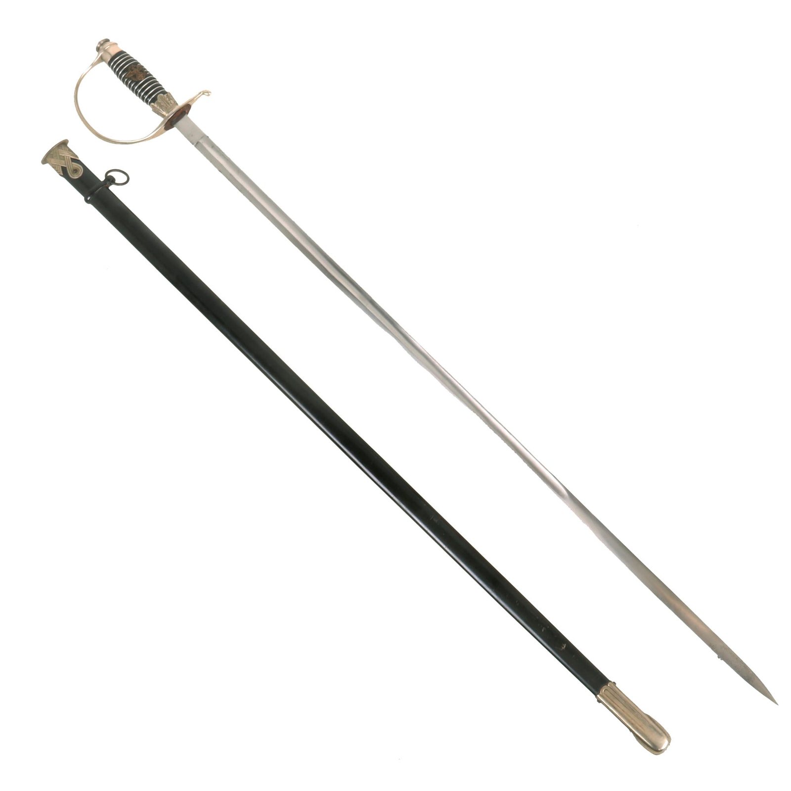 Buy Original German WWII SS Police Officer's Degen Dress Sword by Hermann Rath with Scabbard - SS-Kulturzeichen Stamped Blade | Original Firearms Antique For Sale