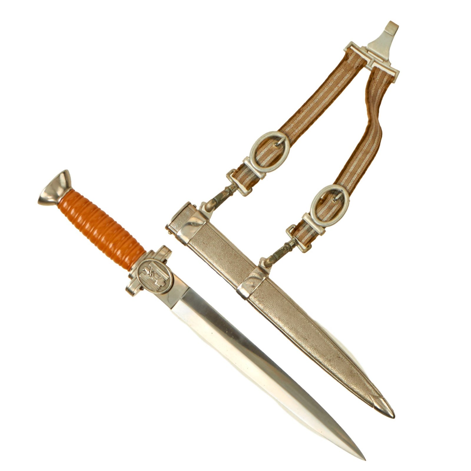 Original German WWII DRK Red Cross Officer's Dagger with Scabbard and Belt Hanger - Deutsches Rotes Kreuz 1 Buy Original German WWII DRK Red Cross Officer's Dagger with Scabbard and Belt Hanger - Deutsches Rotes Kreuz | Original Firearms Antique For Sale