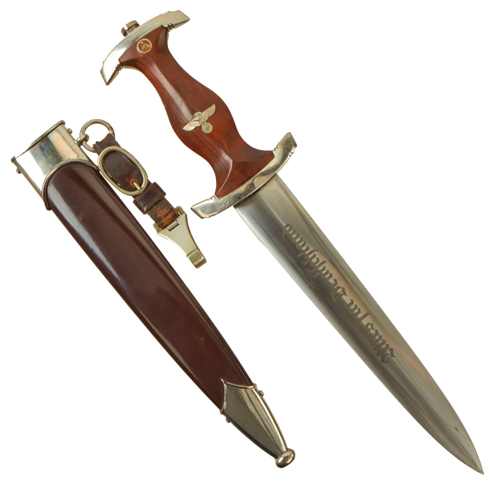 Buy Original German WWII Excellent 1938 Dated SA Dagger by Eduard Wüsthof with Scabbard and Hanger - RZM M7/19 | Original Firearms Antique For Sale