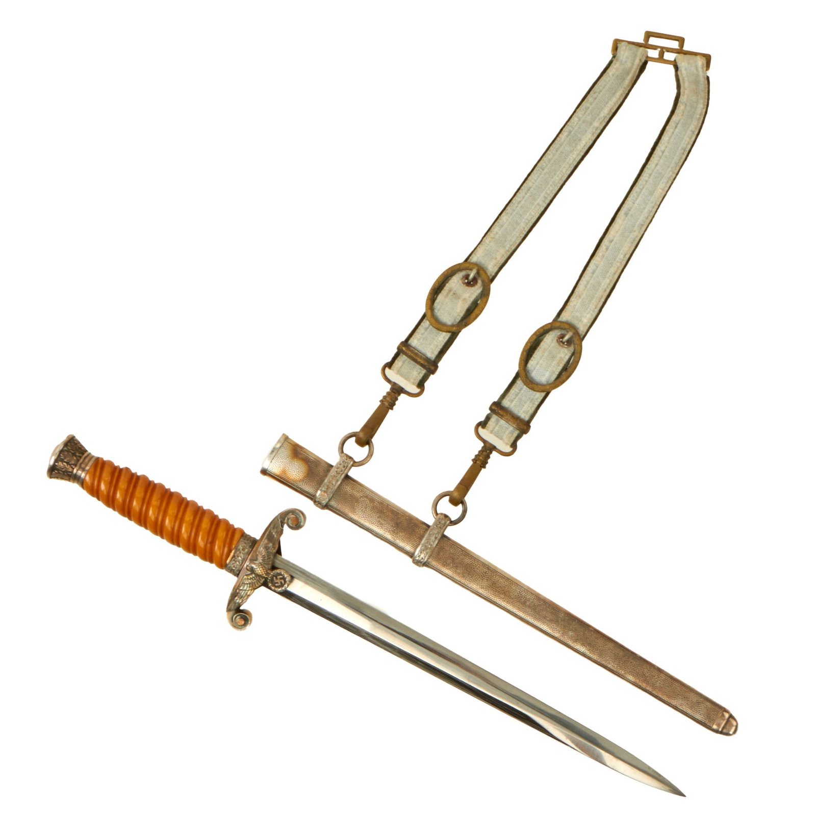 Buy Original German WWII Named Army Heer Officer Dagger by Carl Eickhorn with Scabbard & Hanger - 1935-41 Trademark | Original Firearms Antique For Sale