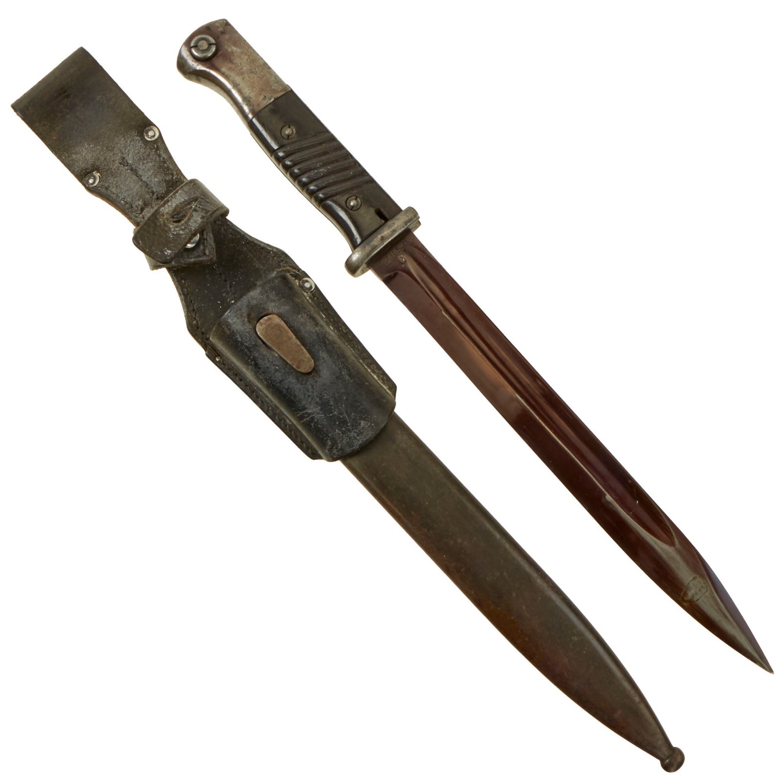 Buy Original German WWII 98k 1941 dated Bayonet by E. & F. Hörster with Scabbard & Frog - Matching Serial 2850 y | Original Firearms Antique For Sale