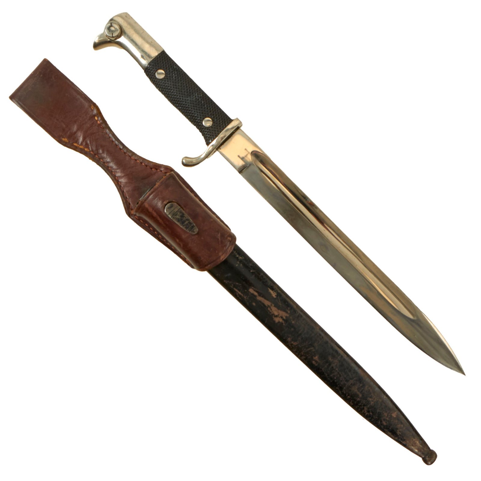 Buy Original German WWII Heer Army 98k Long Dress Bayonet by Ernst Pack & Söhne with Scabbard & Frog | Original Firearms Antique For Sale
