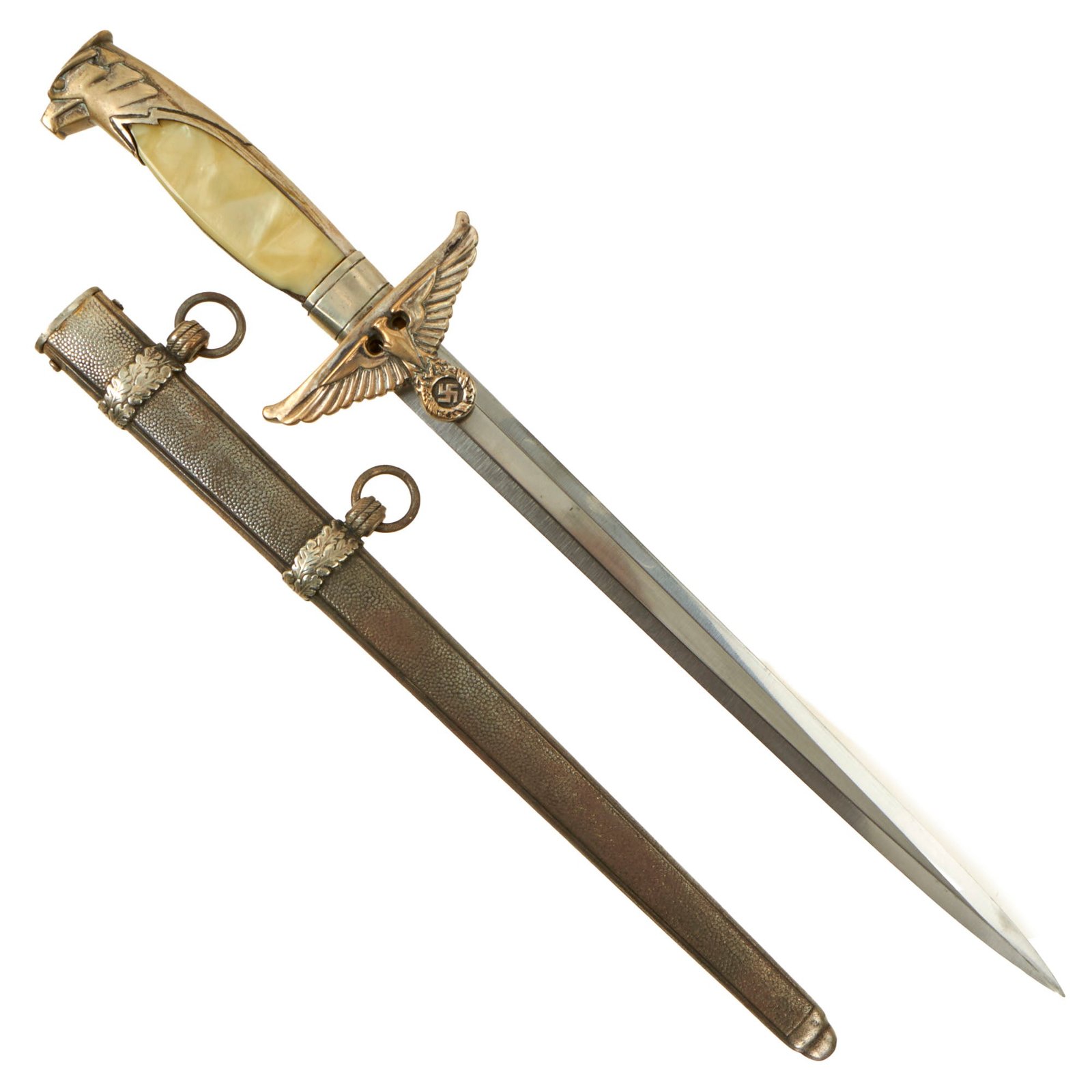 Buy Original Scarce German WWII Diplomatic Official's Dagger by Alcoso circa 1940 with Scabbard | Original Firearms Antique For Sale